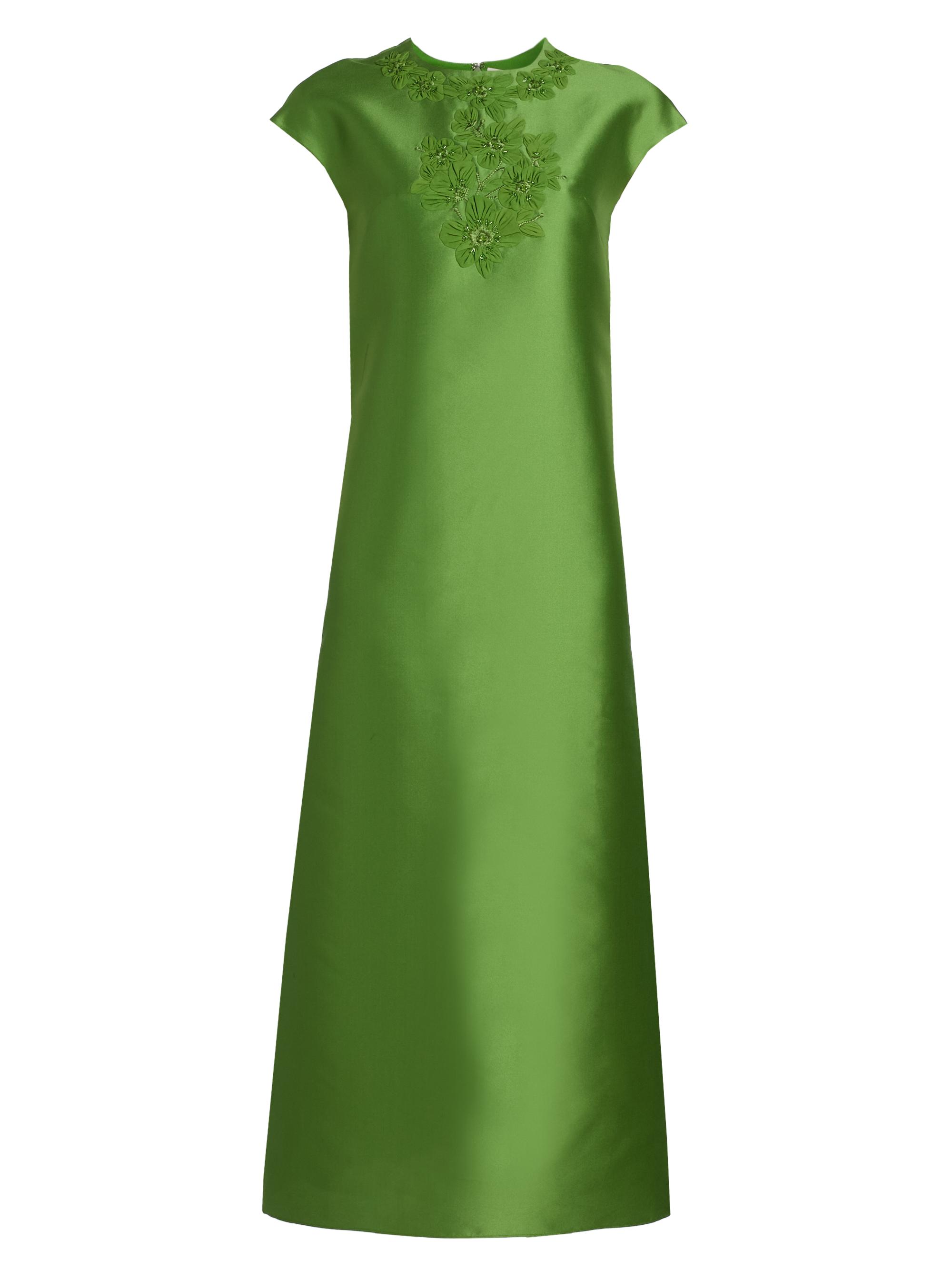 Sachin & Babi Women's Gwendolyn Floral Satin Cap-Sleeve Gown - Green Garnet