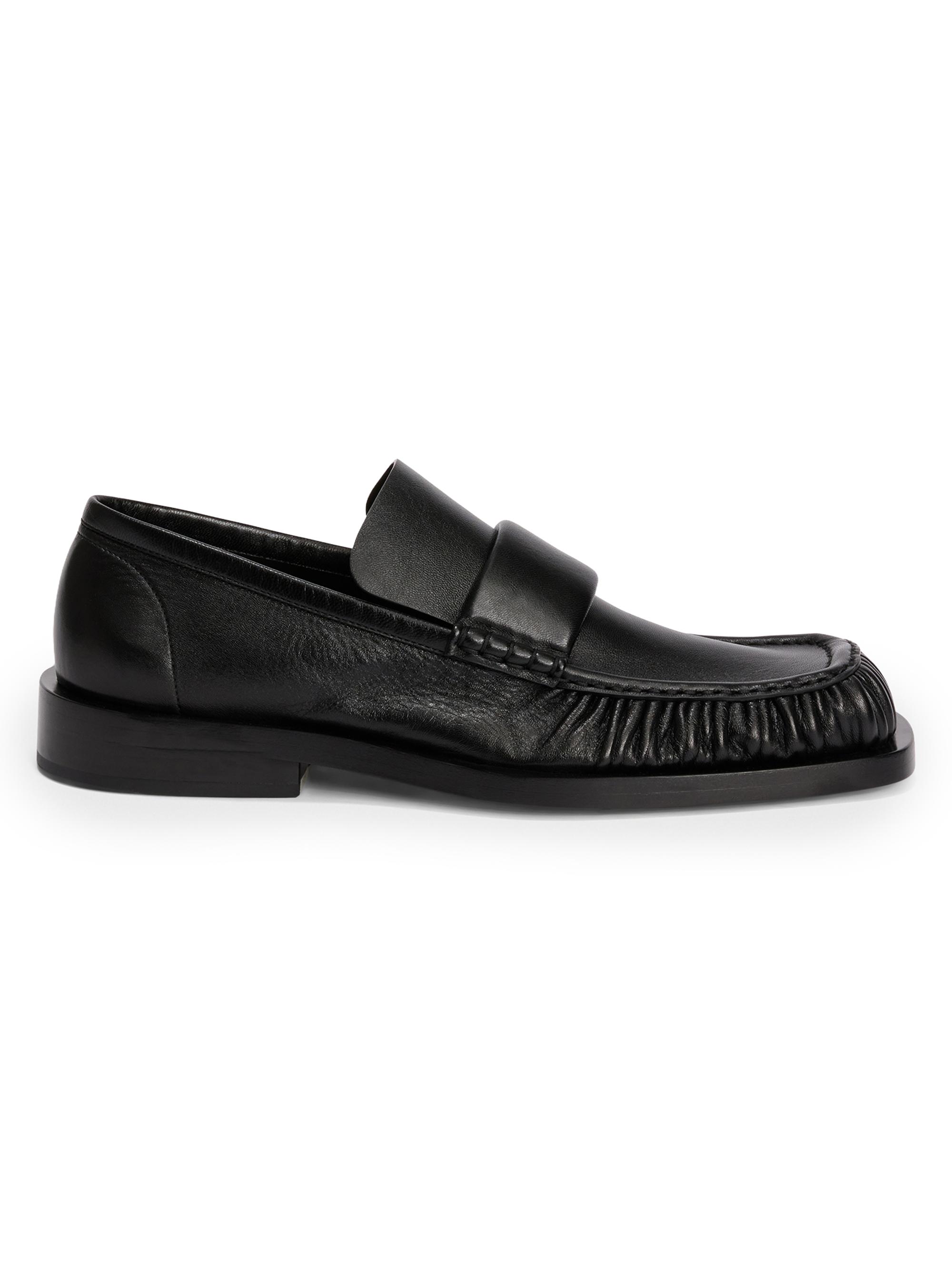 Jacquemus Square-Toe Leather Moccasins | Saks Fifth Avenue