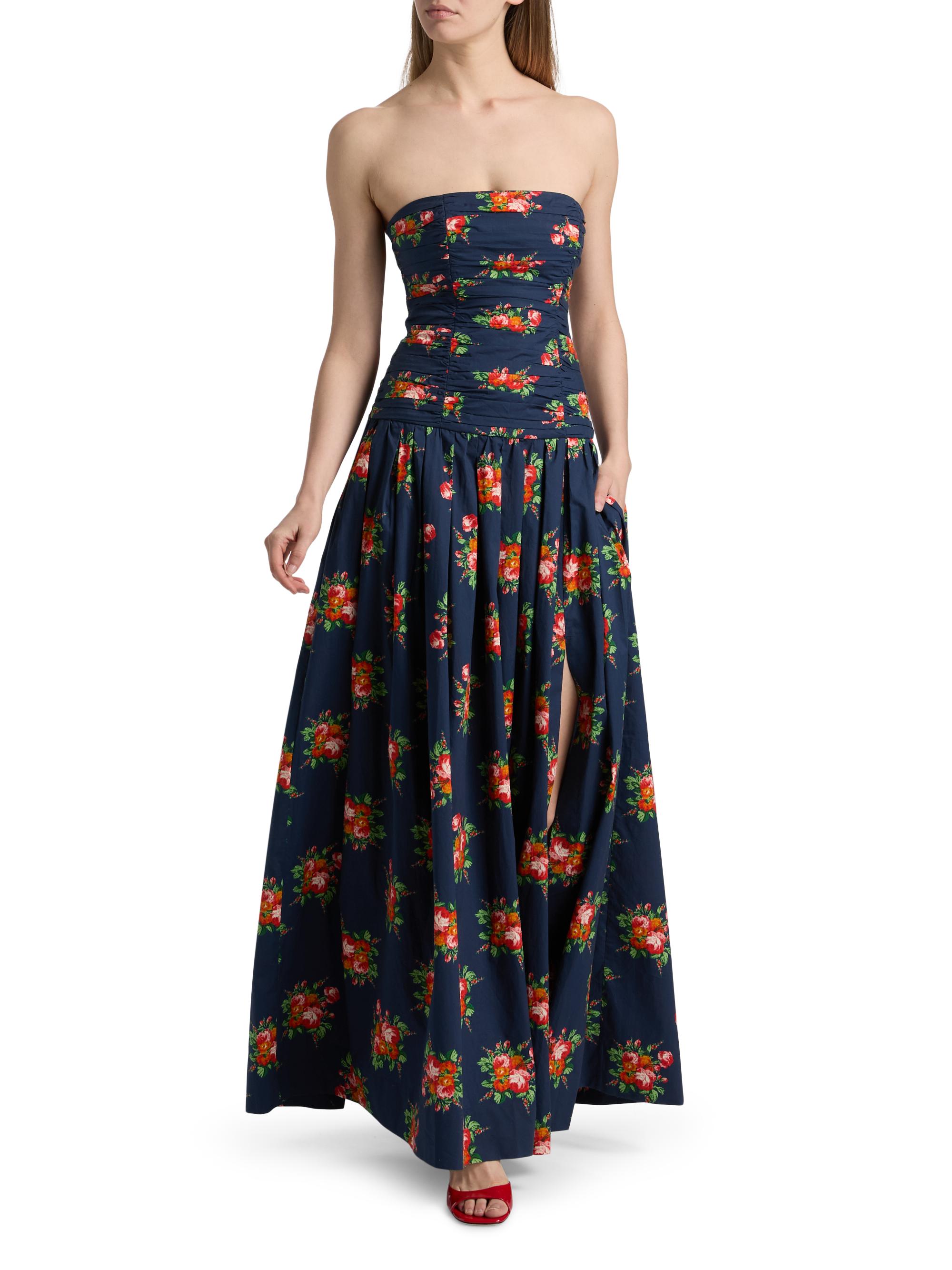 cara cara leah strapless floral midi dress Cara Cara Leah Midi Dress