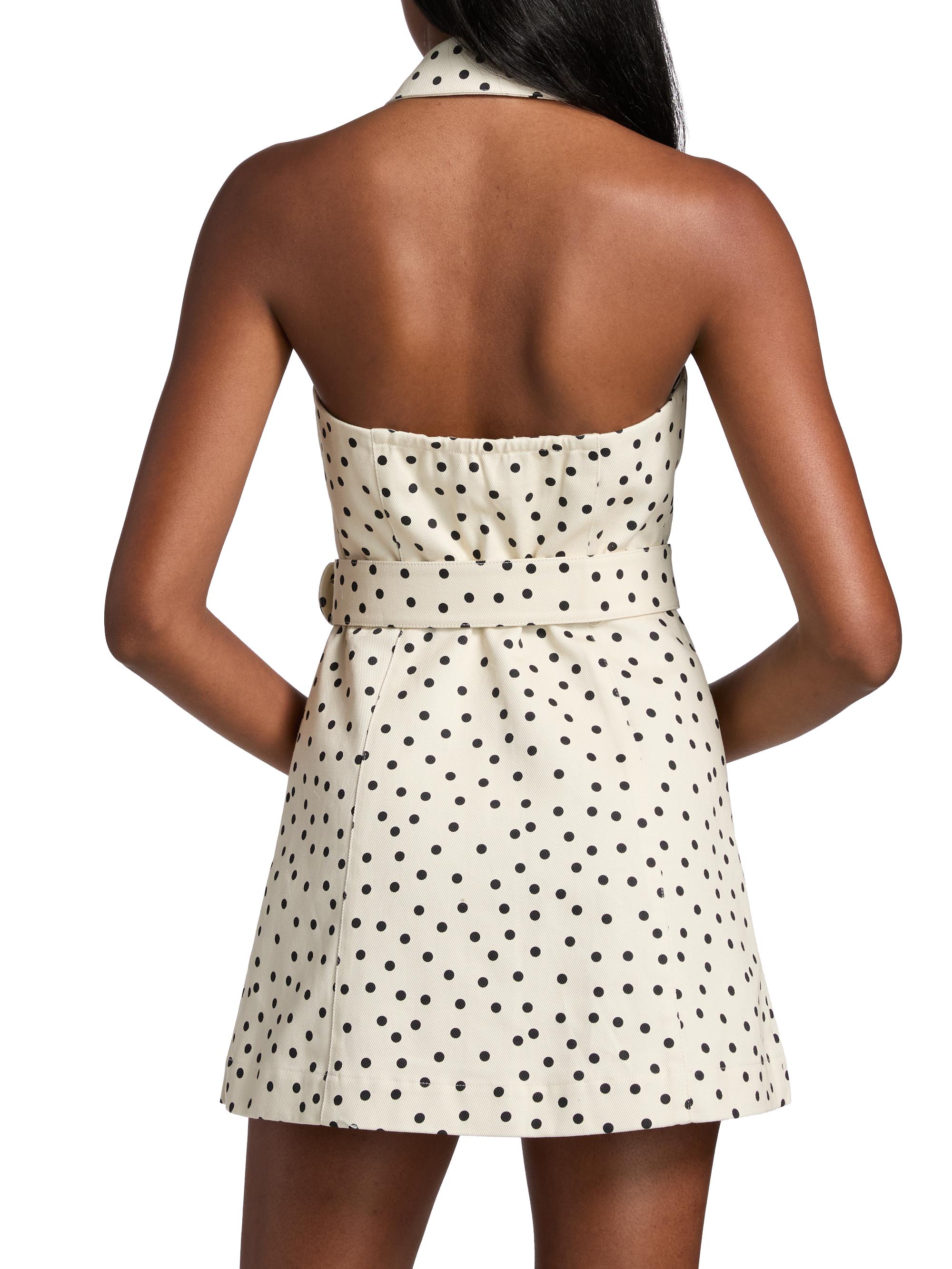 Cara Cara Parker Polka Dot Halter Minidress | Saks Fifth Avenue