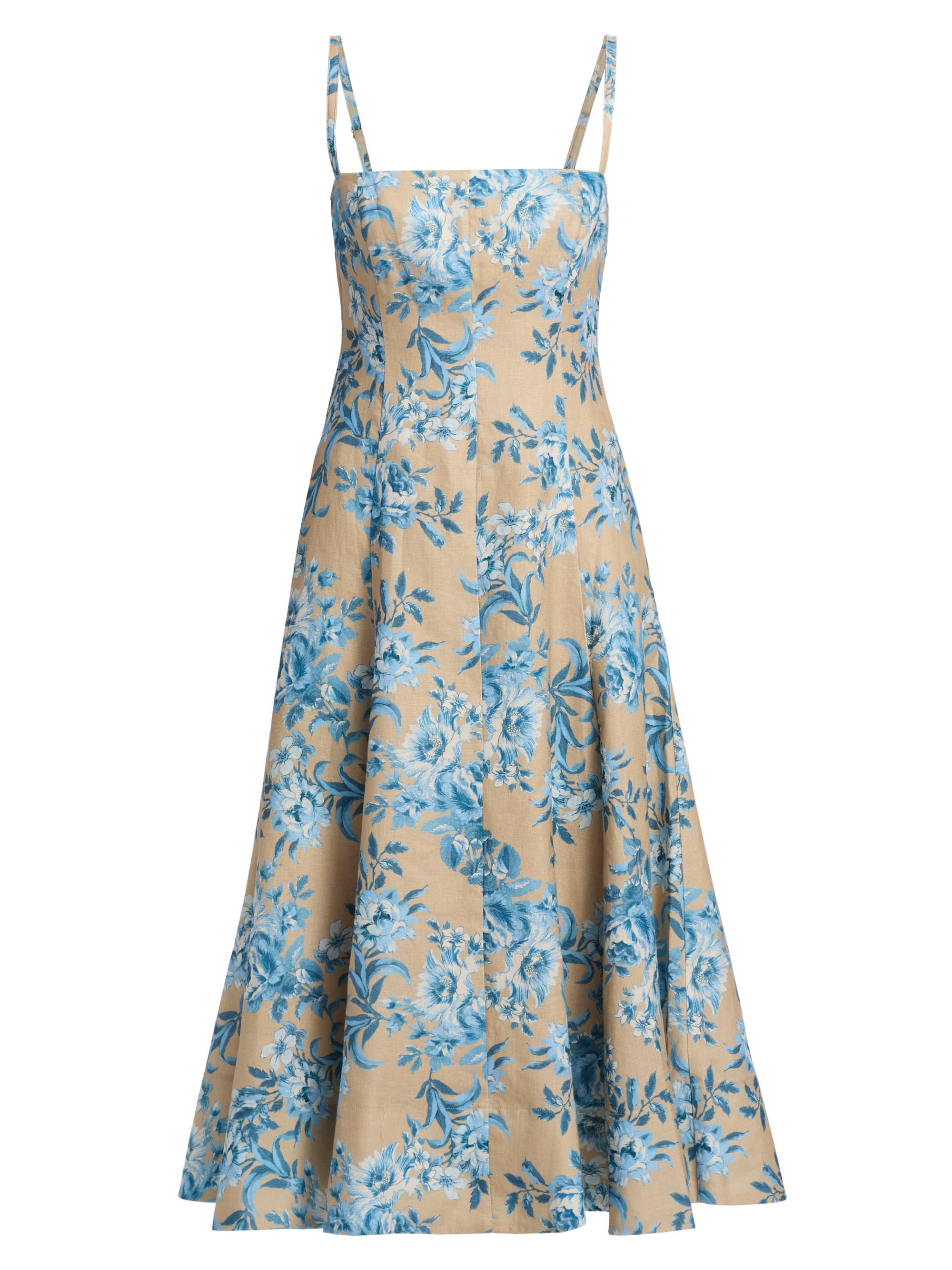 Cara Cara Women's Gimlet Floral Paneled Midi-Dress - Farfella Ginger Root