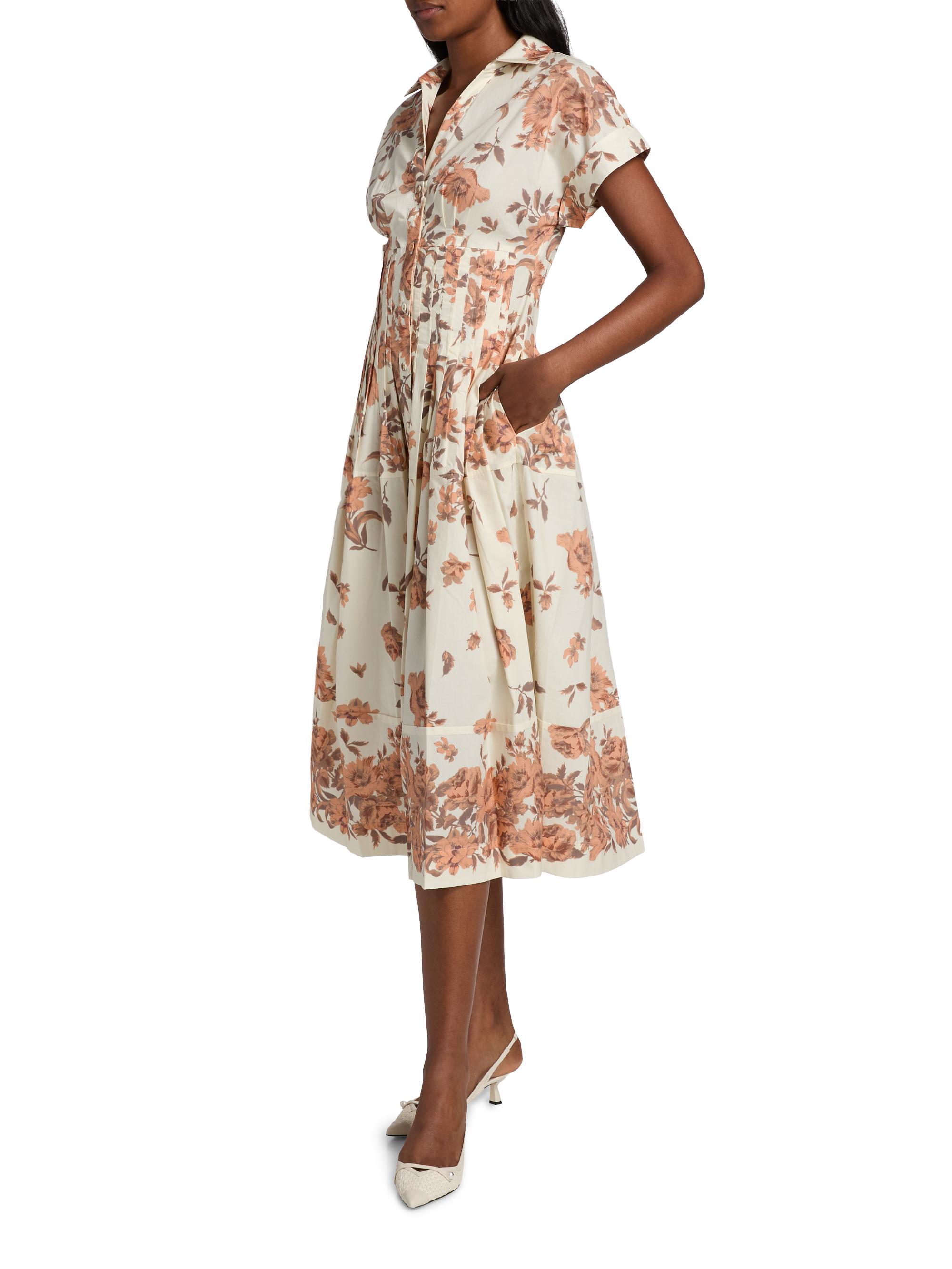 Nash Floral Cotton Poplin Midi-Shirtdress