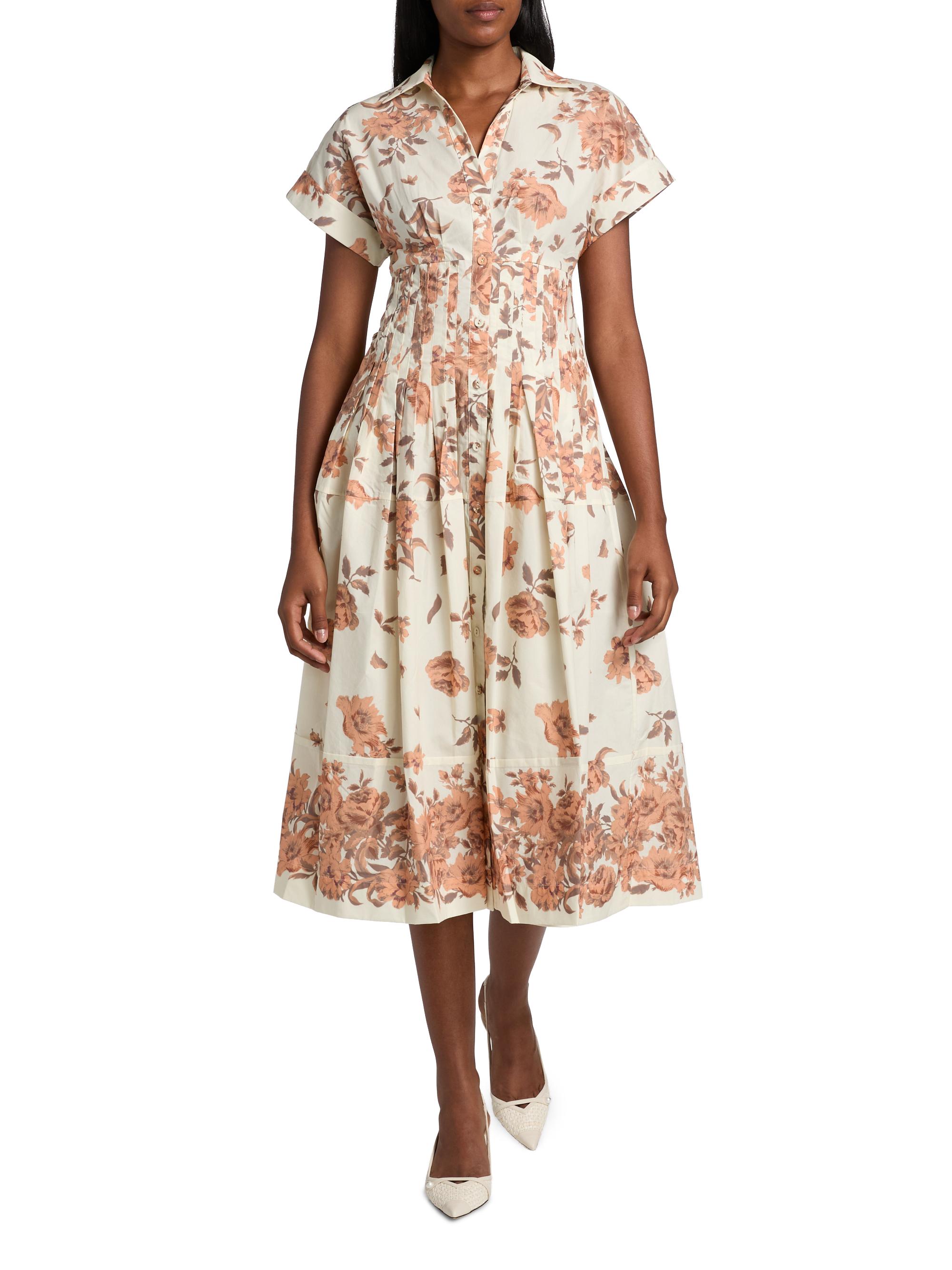 Nash Floral Cotton Poplin Midi-Shirtdress