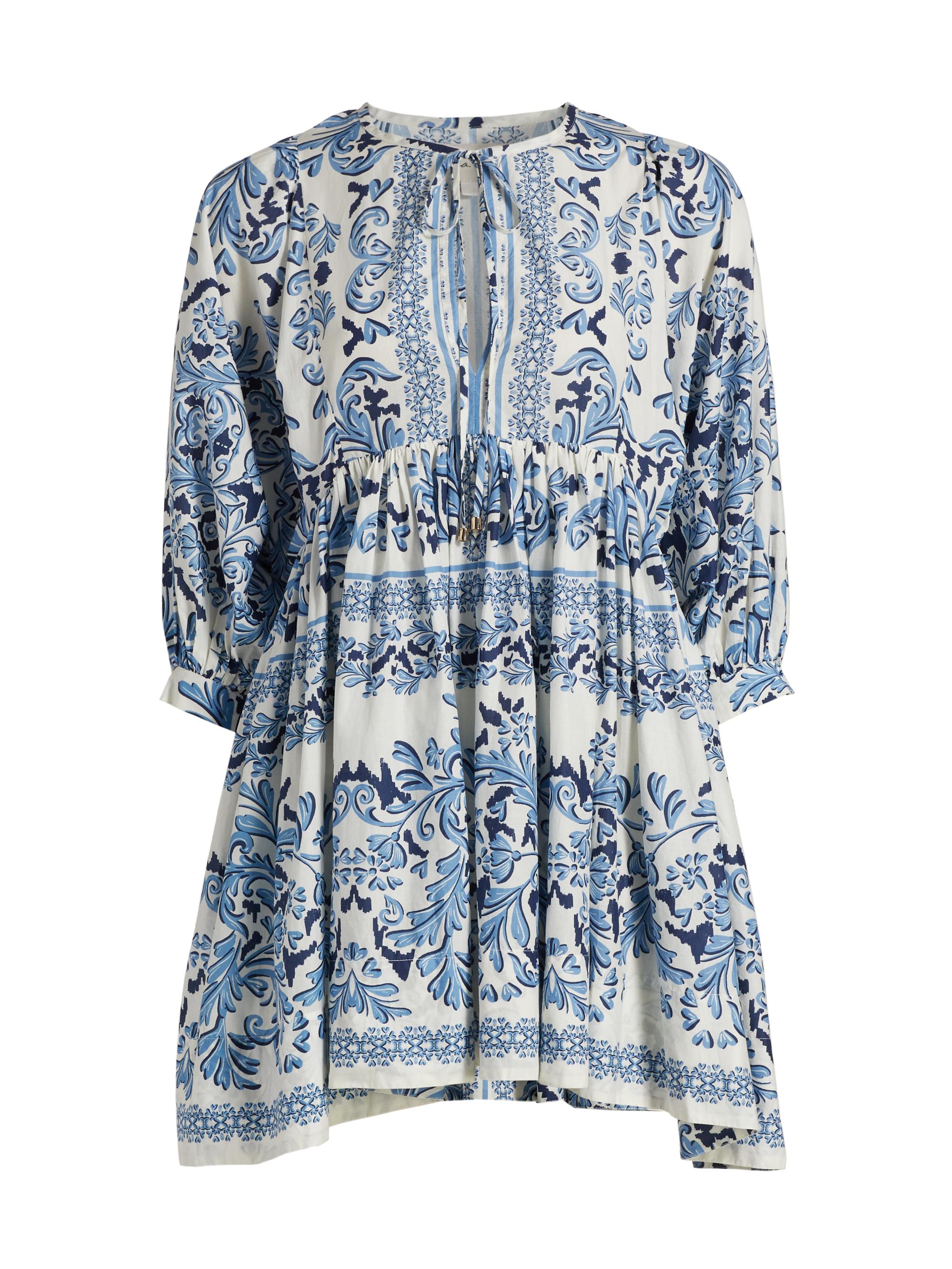 Cara Cara Women's Jude Tiered Voile Minidress - Saltaire Light Blue