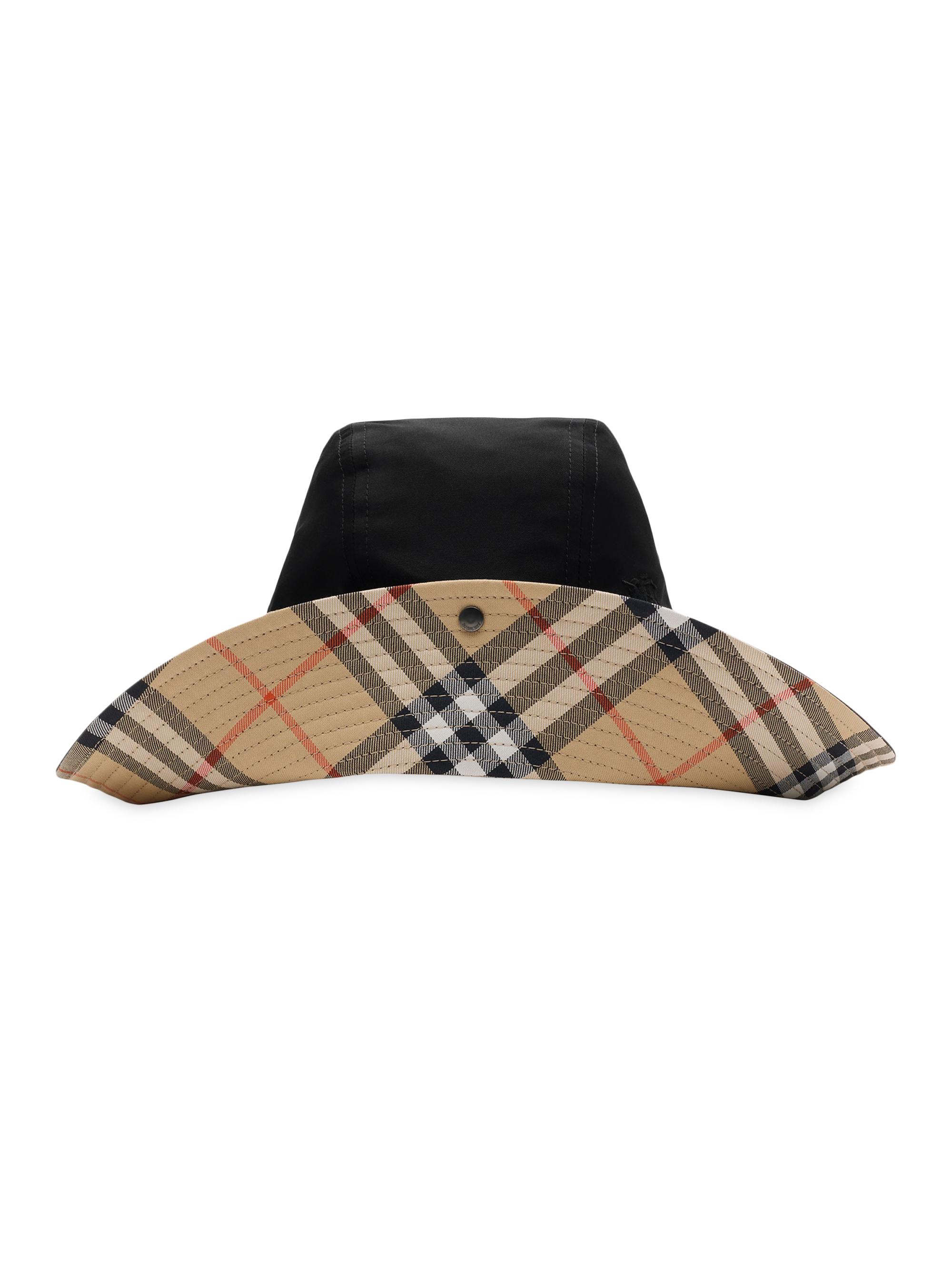 バーバリー エグザジェレイティッドチェック コットン バケットハット Burberry Check Cotton Bucket Hat | Saks Fifth Avenue