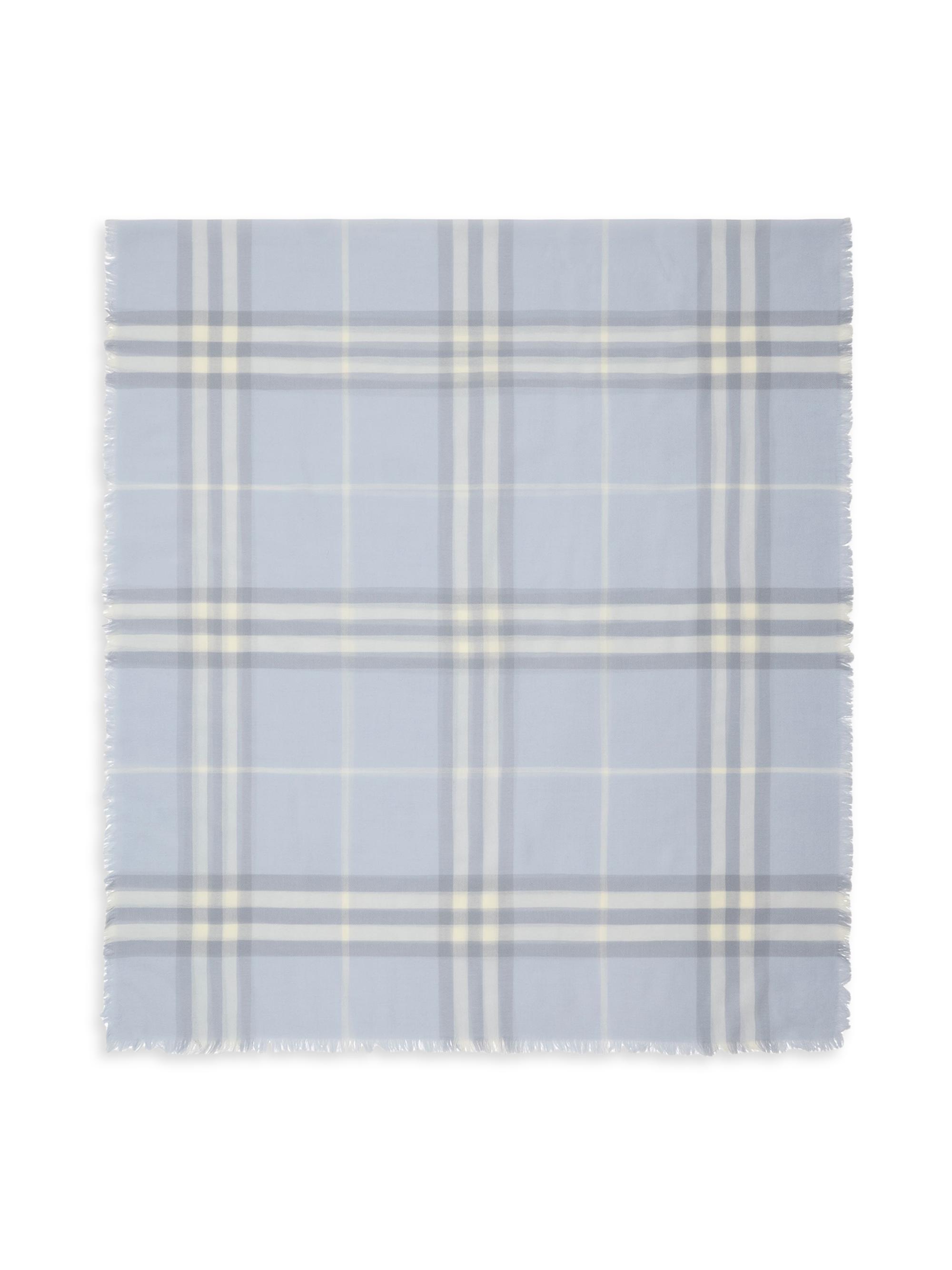 Burberry Women's Check Wool Scarf - Mist
