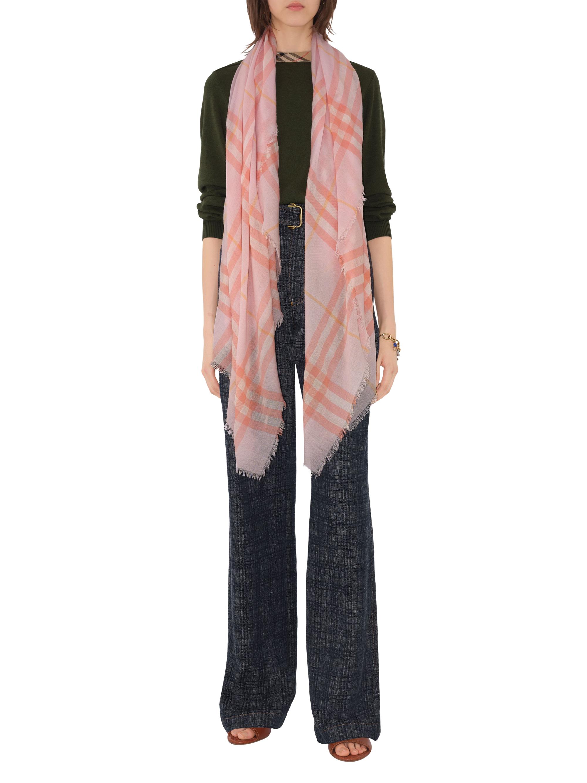 Burberry Women's Check Wool Scarf - Sugar