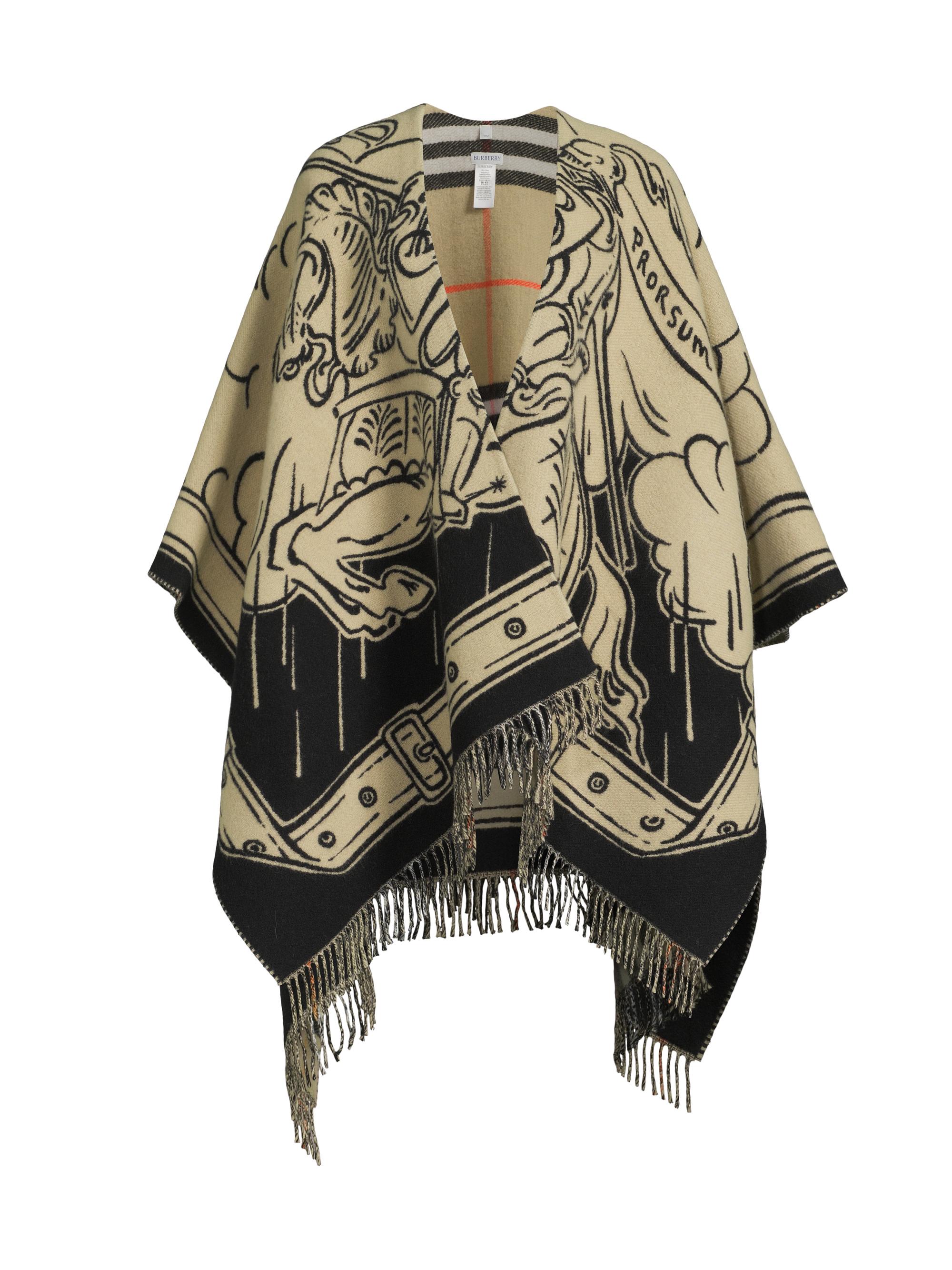 Burberry Women's Stormy Knight Wool Cape - Sand