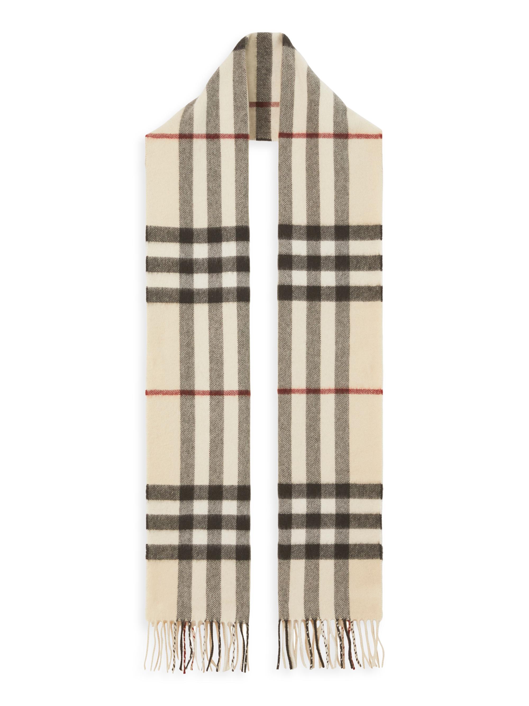 Burberry Women's Check Cashmere Scarf - Stone