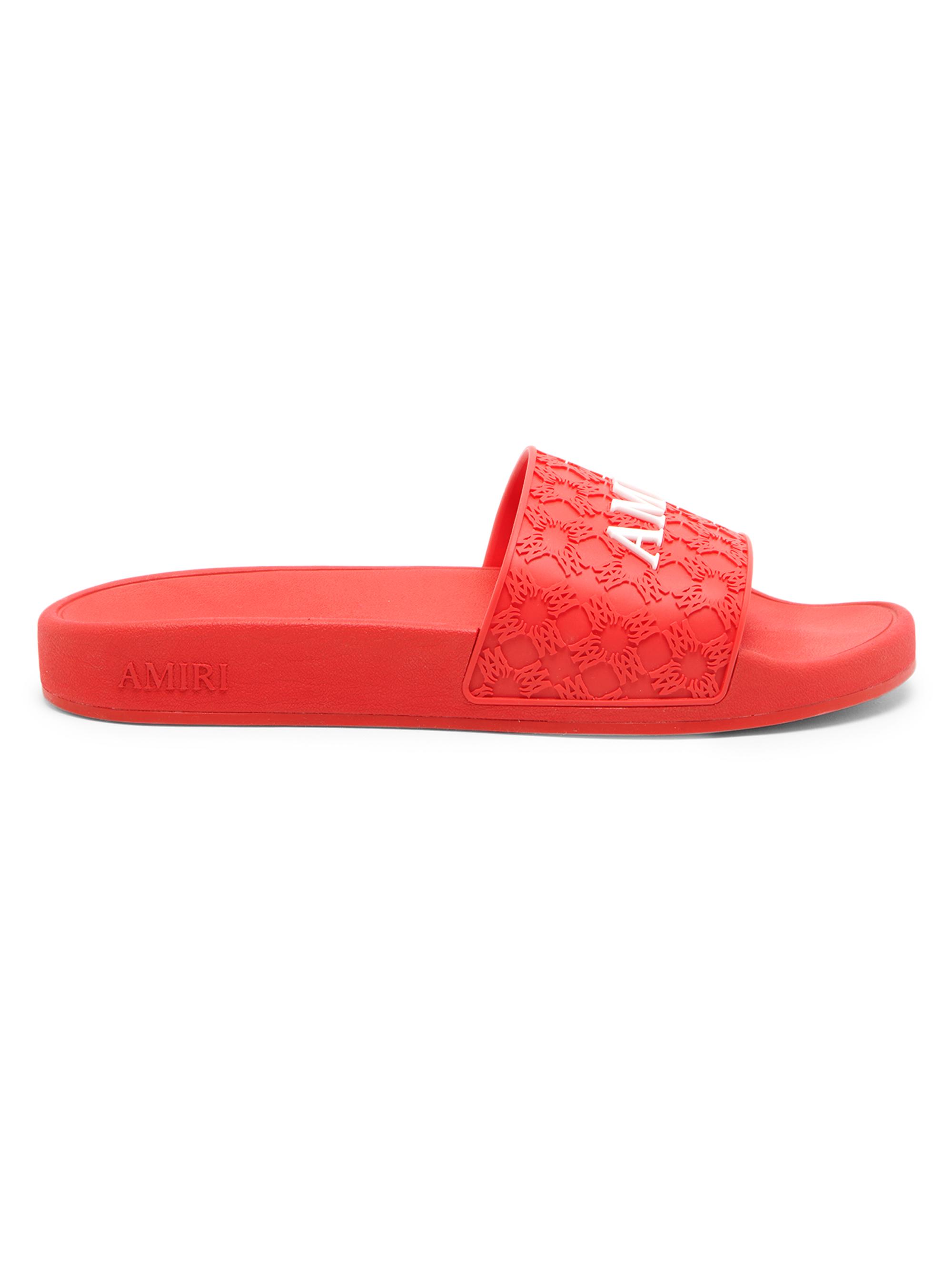 Amiri Men's Ma Quad Logo Slide Sandals - True Red