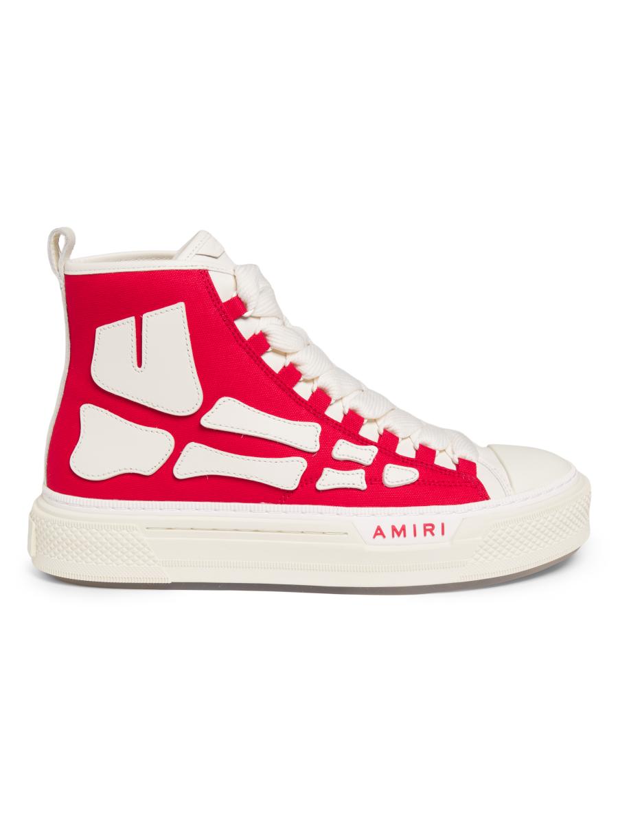 【AMIRI】Skel Court キャンバス＆レザー ハイトップスニーカー Amiri Skel Court Canvas High-Top Sneakers | Saks Fifth Avenue