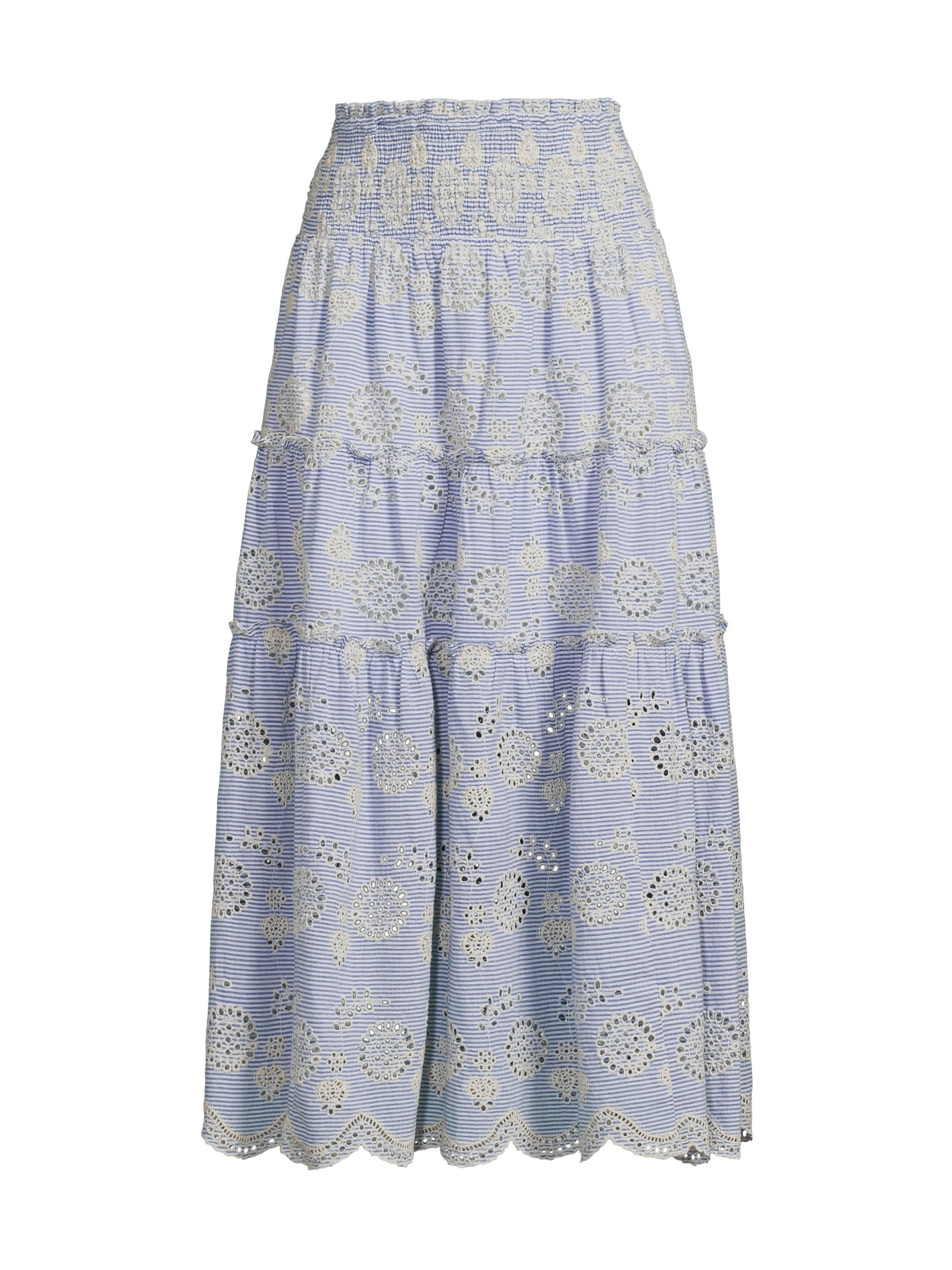 Change of Scenery Women's Charlie Eyelet Smocked Skirt - Sky Natural