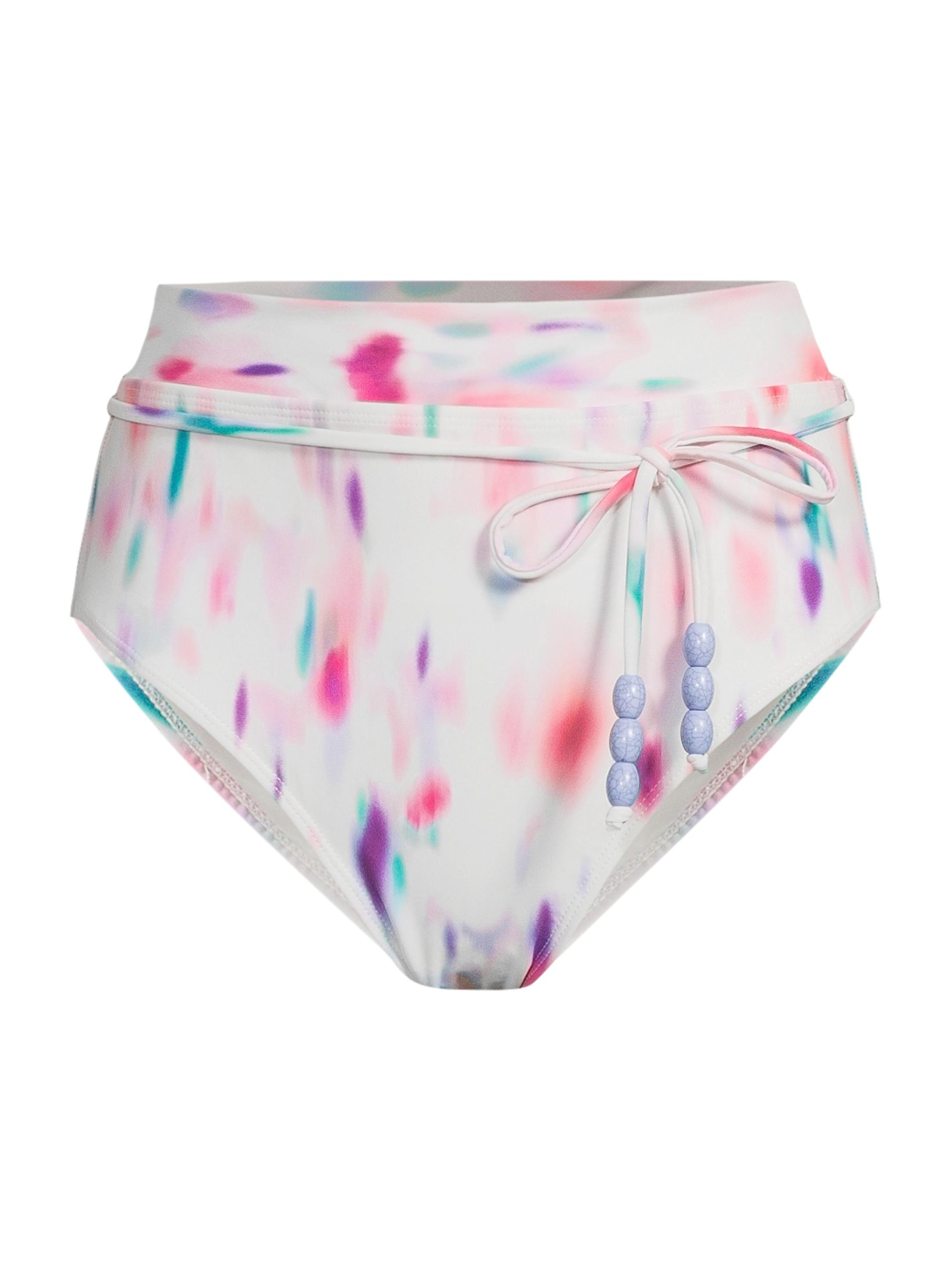 Change of Scenery Women's Belted Hazy Ikat High-Waisted Bikini Bottom - Hazy Ikat