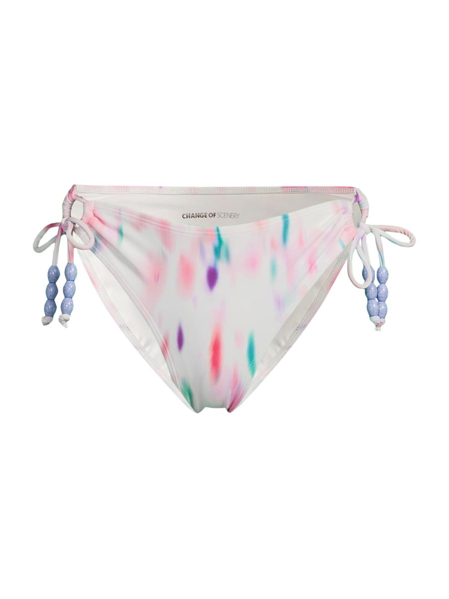 Change Of Scenery Women's Taryn Ikat Hipster Tie Bikini Bottom In Hazy Ikat Ivory