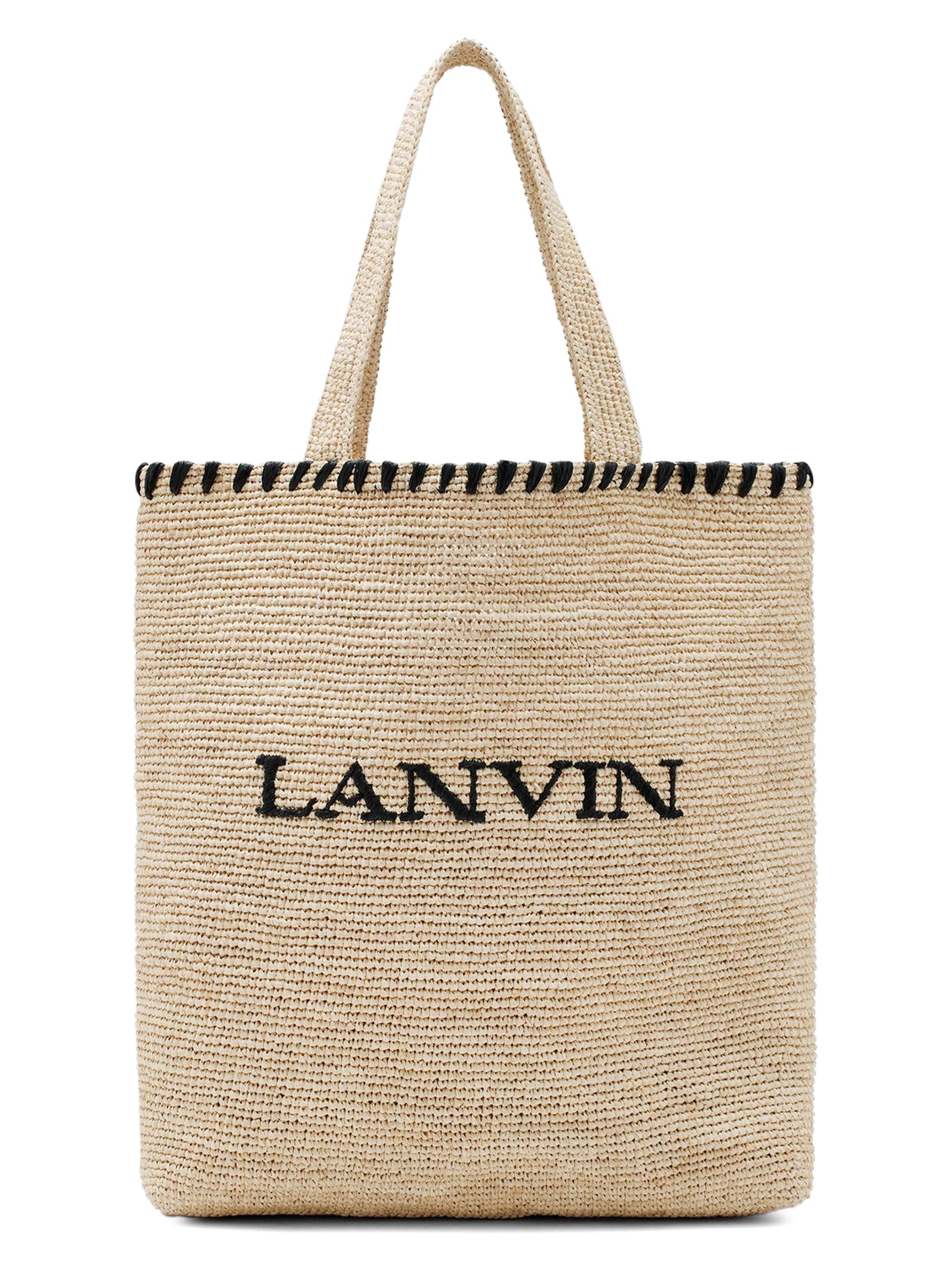Lanvin Women's Raffia Tote Bag - Natural Black
