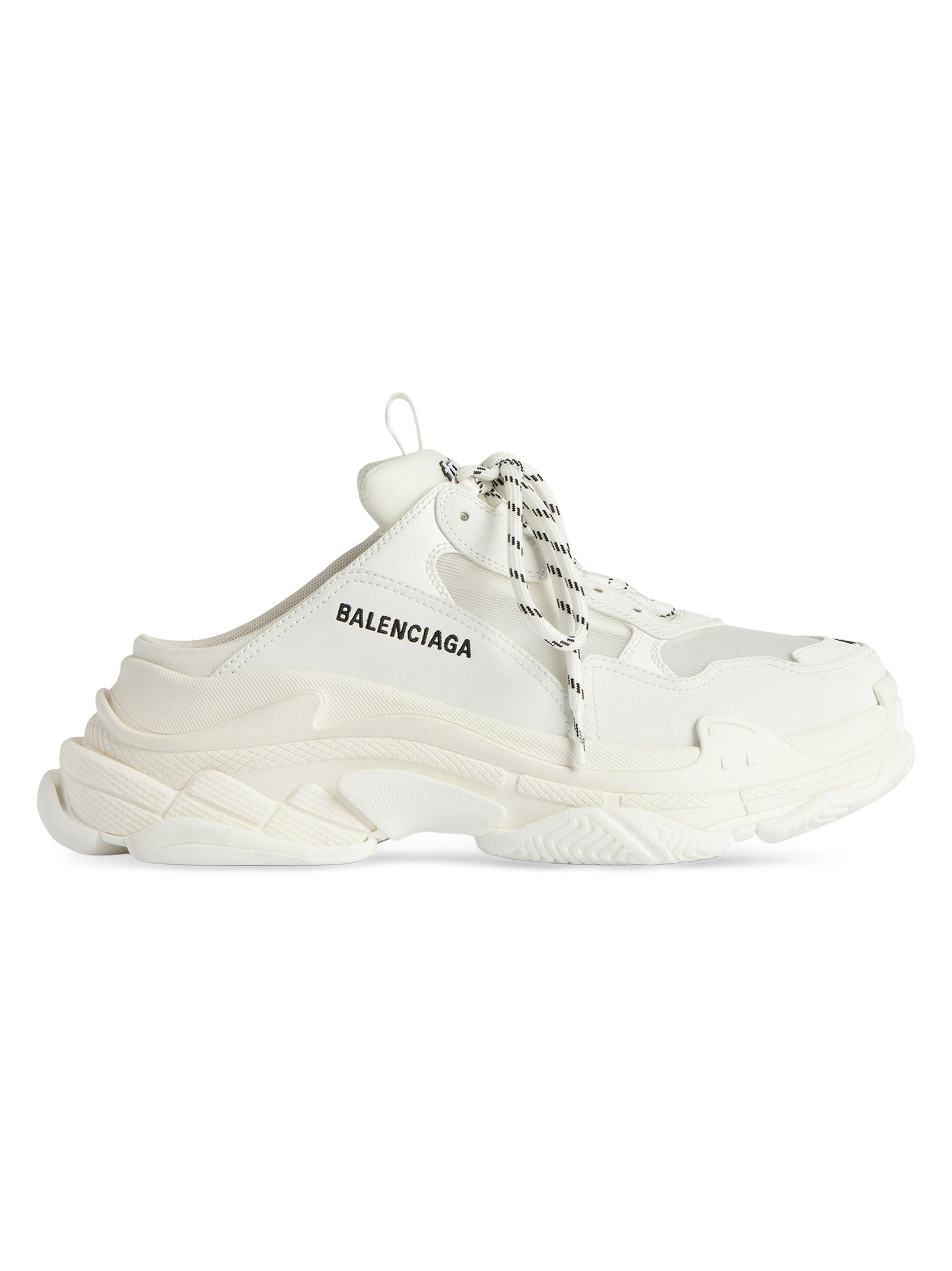 Balenciaga Women's Triple S Mules - White