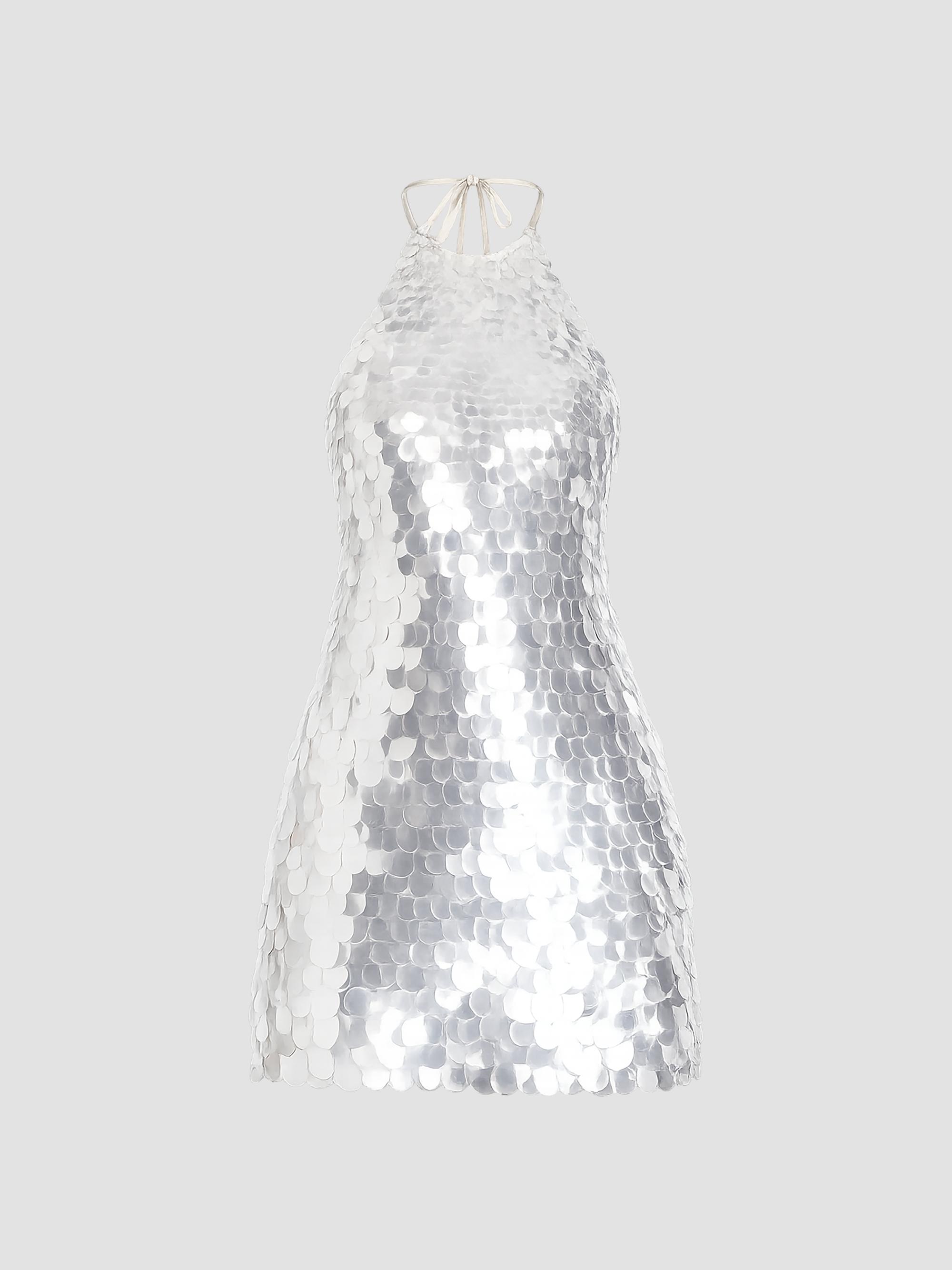 yoko halter mini dress Toccin Embellished Tweed Minidress Short Sleeves Prom Dresses