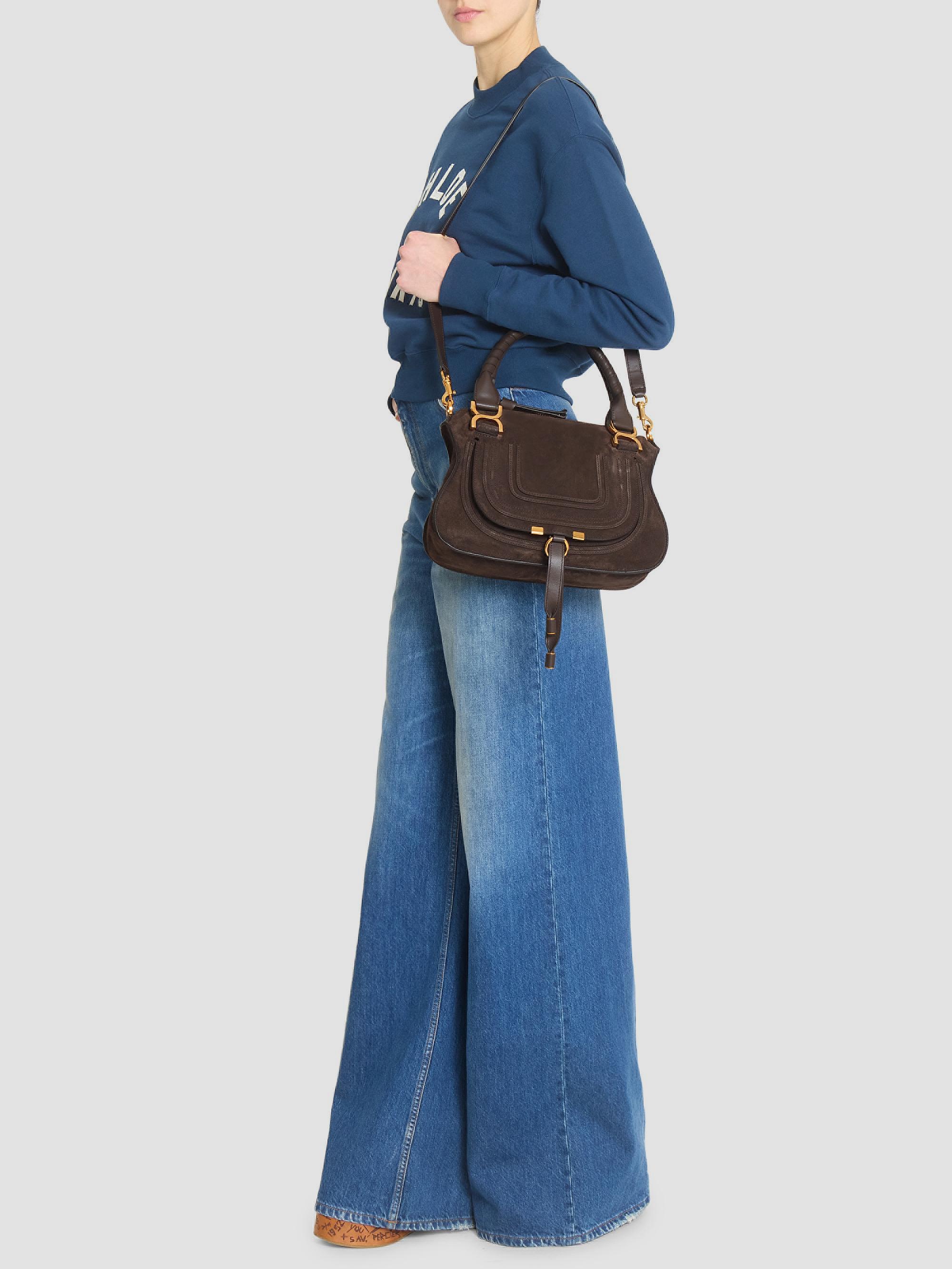 Chloé Marcie Small Suede Top Handle Bag | Saks Fifth Avenue