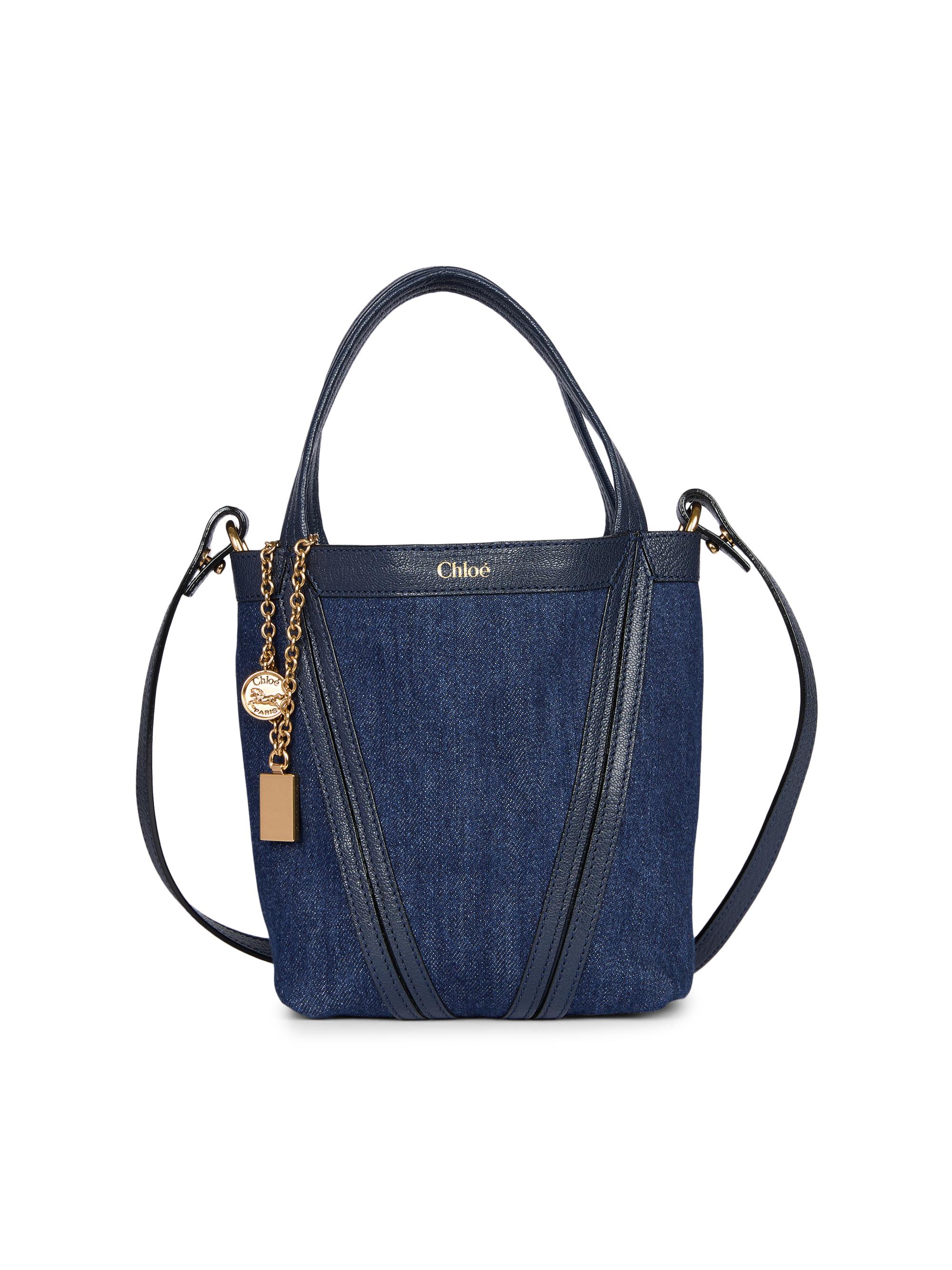 Chloé Women's  Spin Denim Tote Bag - Submarine Blue