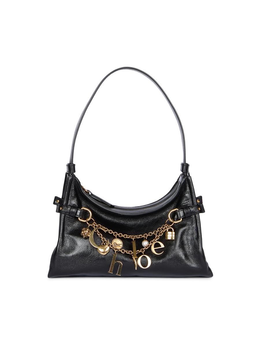 Chloe ♪ Charms トートバッグ CH25AS870P60001 Chloé Chloé Charms black leather shoulder bag | TheDoubleF