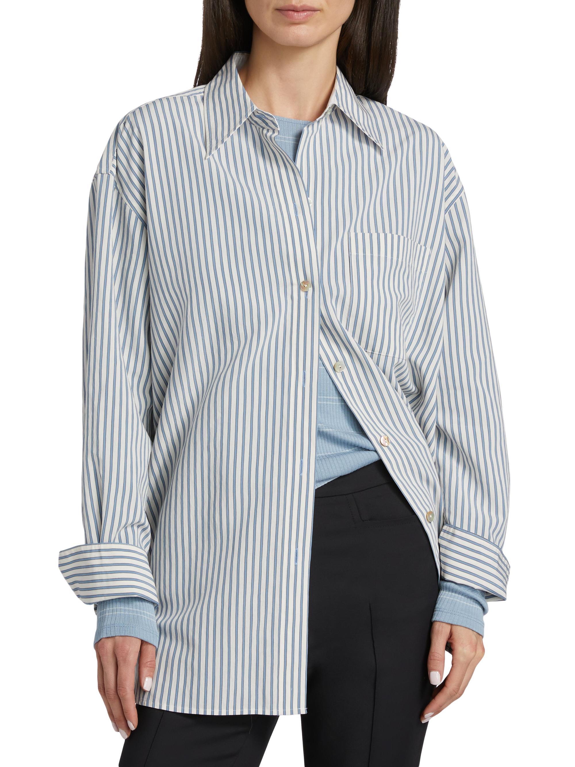 シャツ/ブラウス(長袖/七分) PHEENY TYPEWRITER OVER SHIRT(STRIPE) Premium Dobby Stripe Long Sleeve Shirt in Mossy Olive Green | Vans