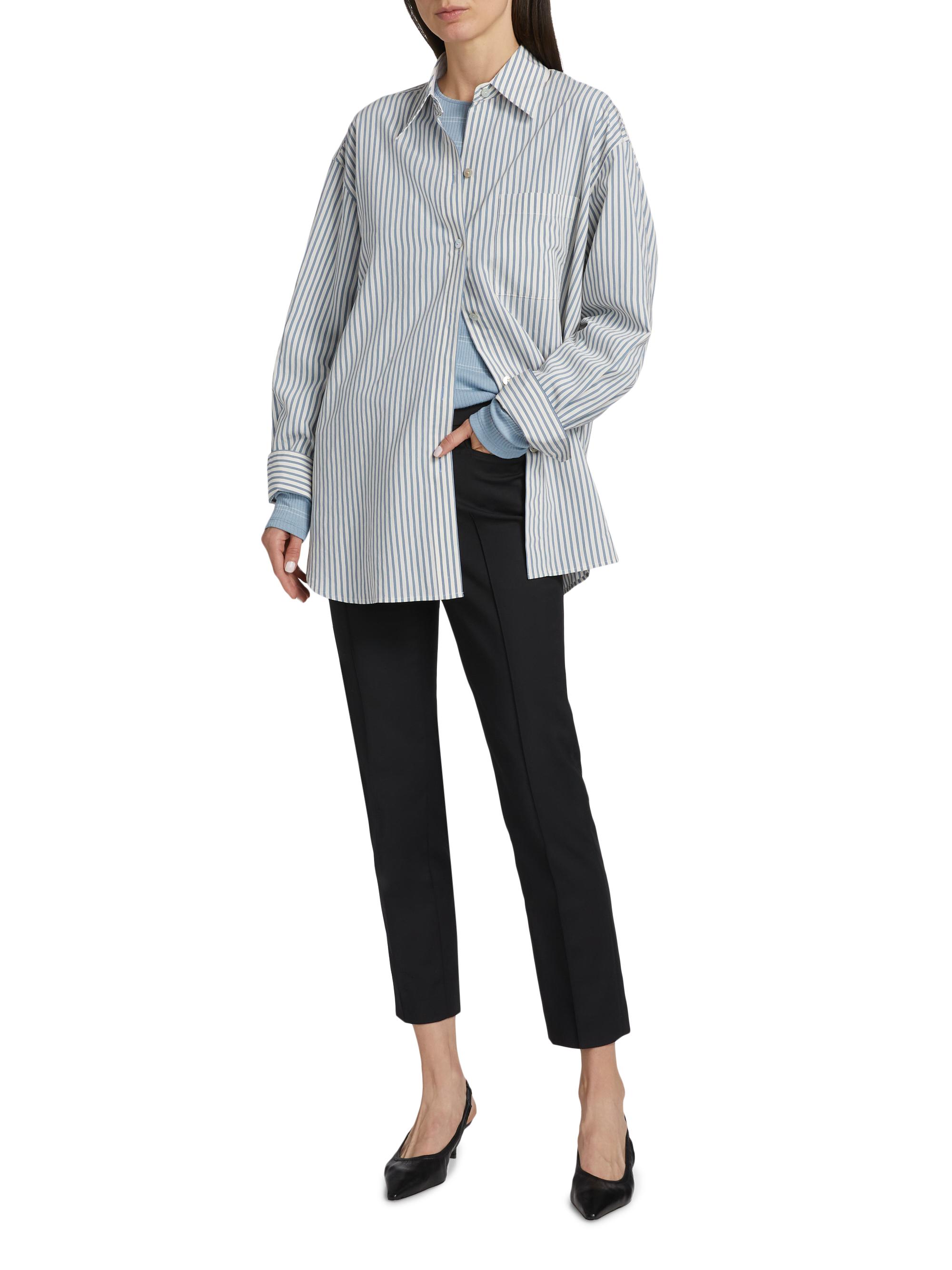Vince Furrow Stripe Button-Front Shirt | Saks Fifth Avenue
