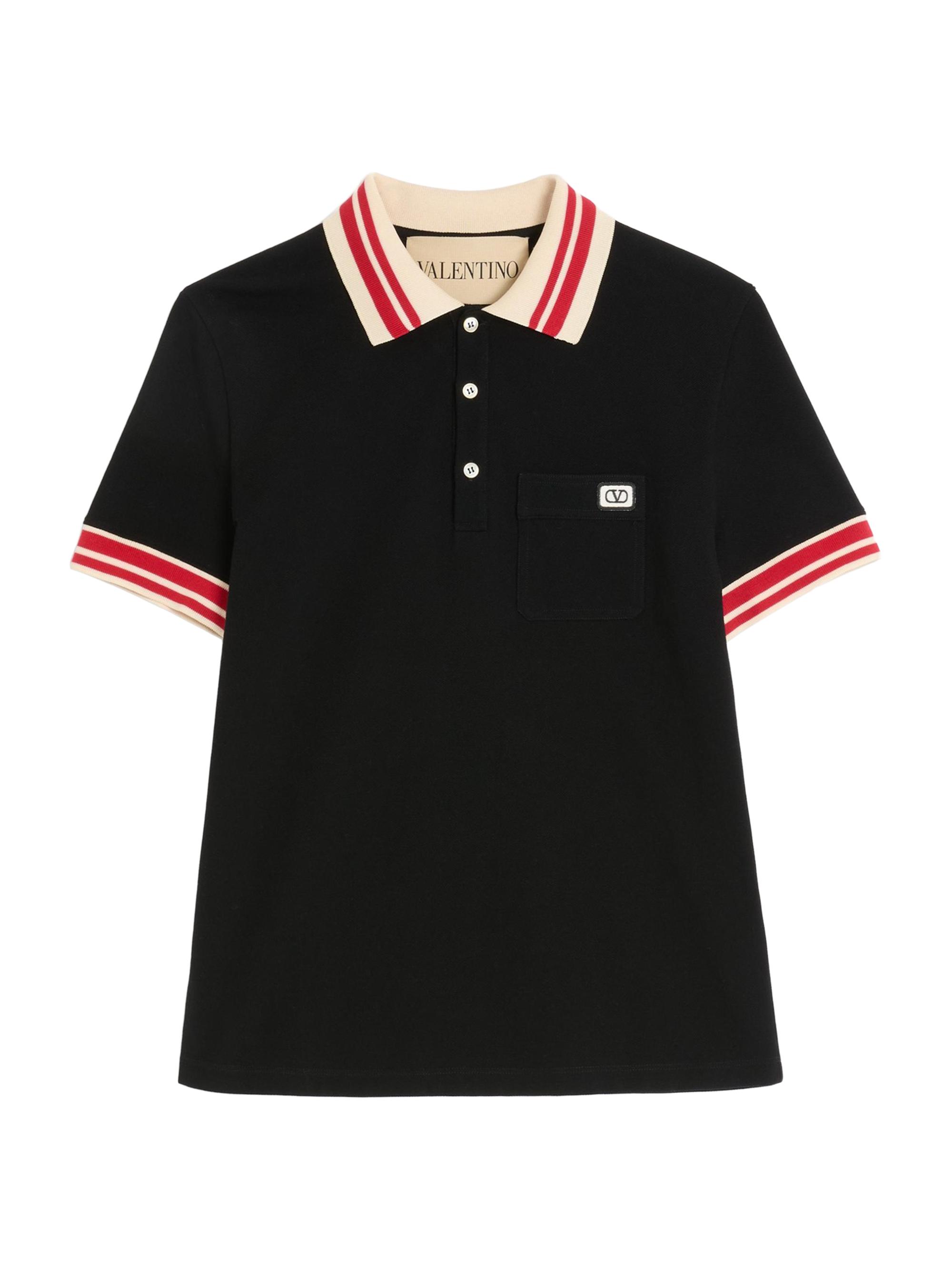 Valentino Garavani Cotton Polo Shirt with Signature VLogo