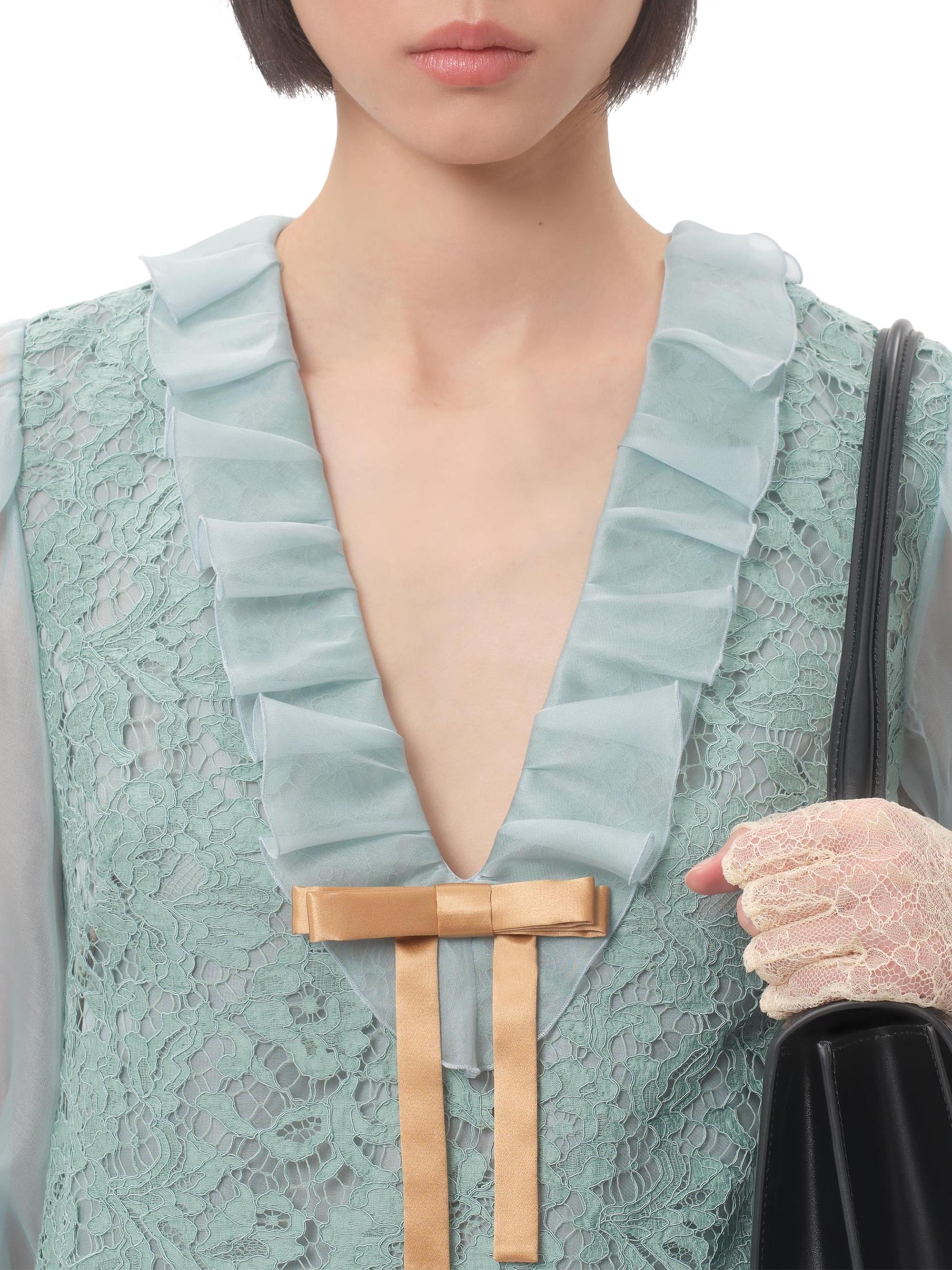 Valentino Garavani Short Dress in Heavy Lace | Saks Fifth Avenue