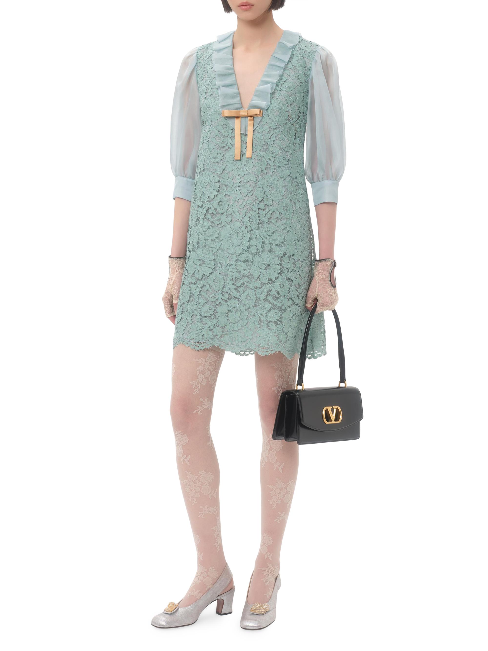 Valentino Garavani Short Dress in Heavy Lace | Saks Fifth Avenue