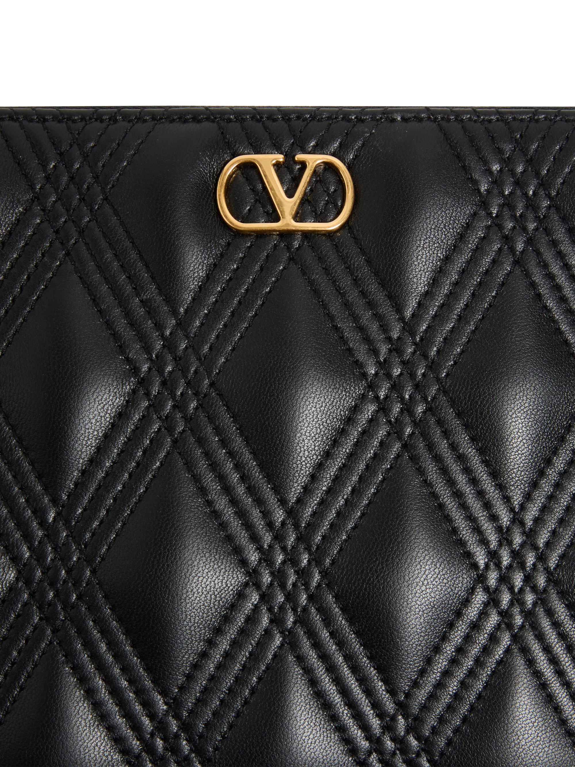 VALENTINO ブラック キュロット　レディース Valentino Garavani Quiltie 67 Pouch in Quilted Nappa Leather