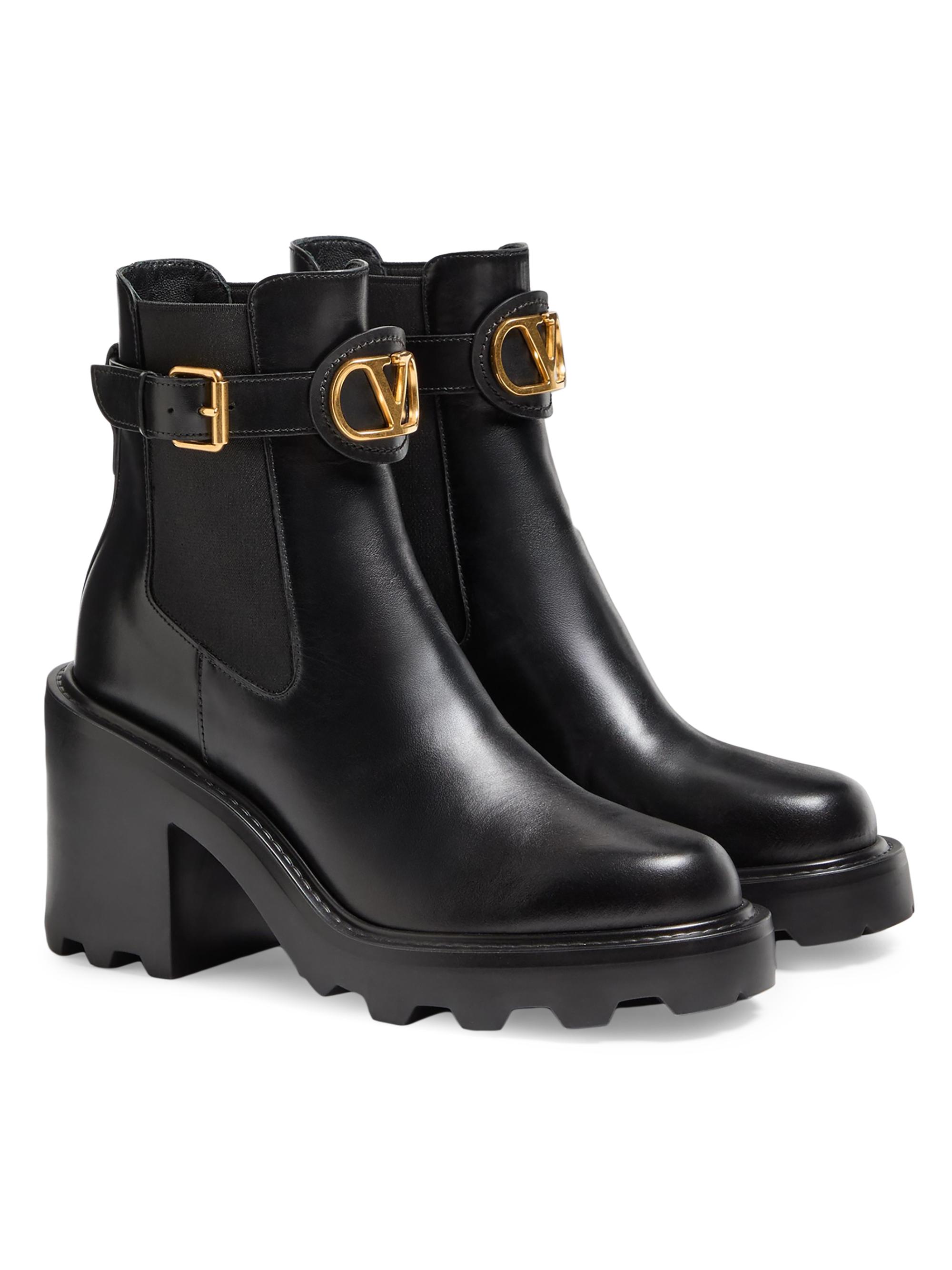 Valentino Garavani VLogo Signature Calfskin Beatle 90MM Boots