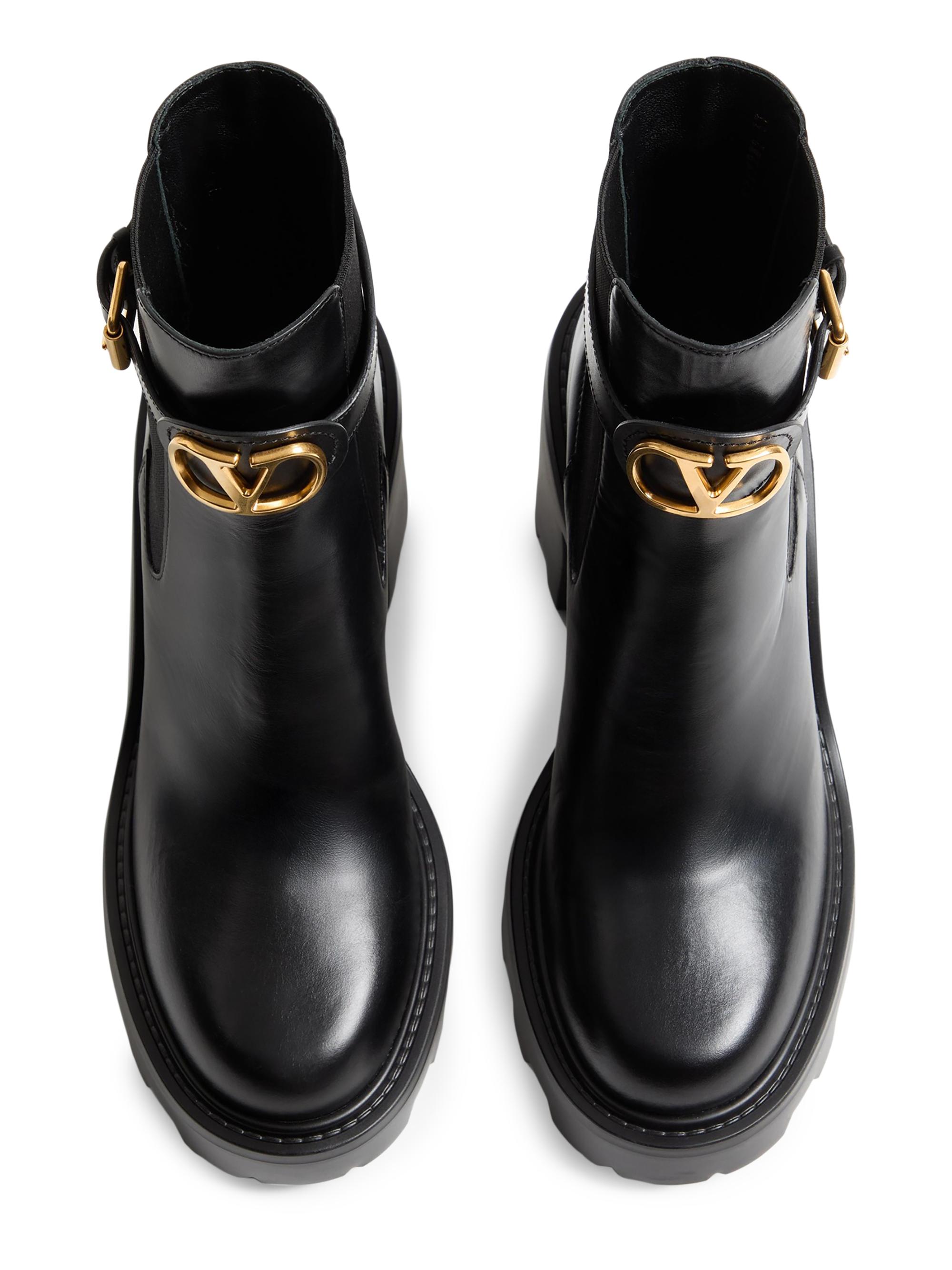 【VALENTINO】 ブーツ Valentino Garavani M-Way Rockstud Beatle Boots In Calfskin With