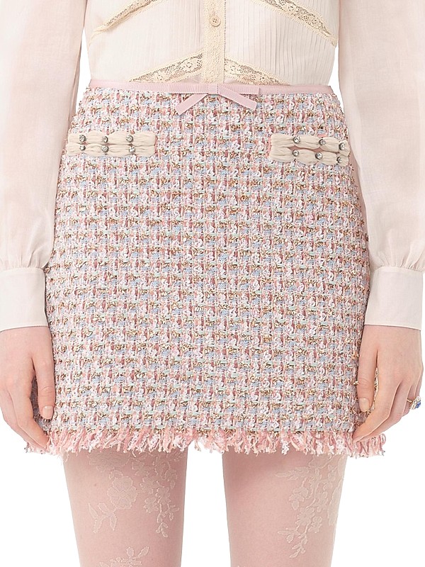 Shop Valentino Garavani Ribbon Tweed Skirt | Saks Fifth Avenue Shop Valentino Garavani Ribbon Tweed Skirt | Saks Fifth Avenue