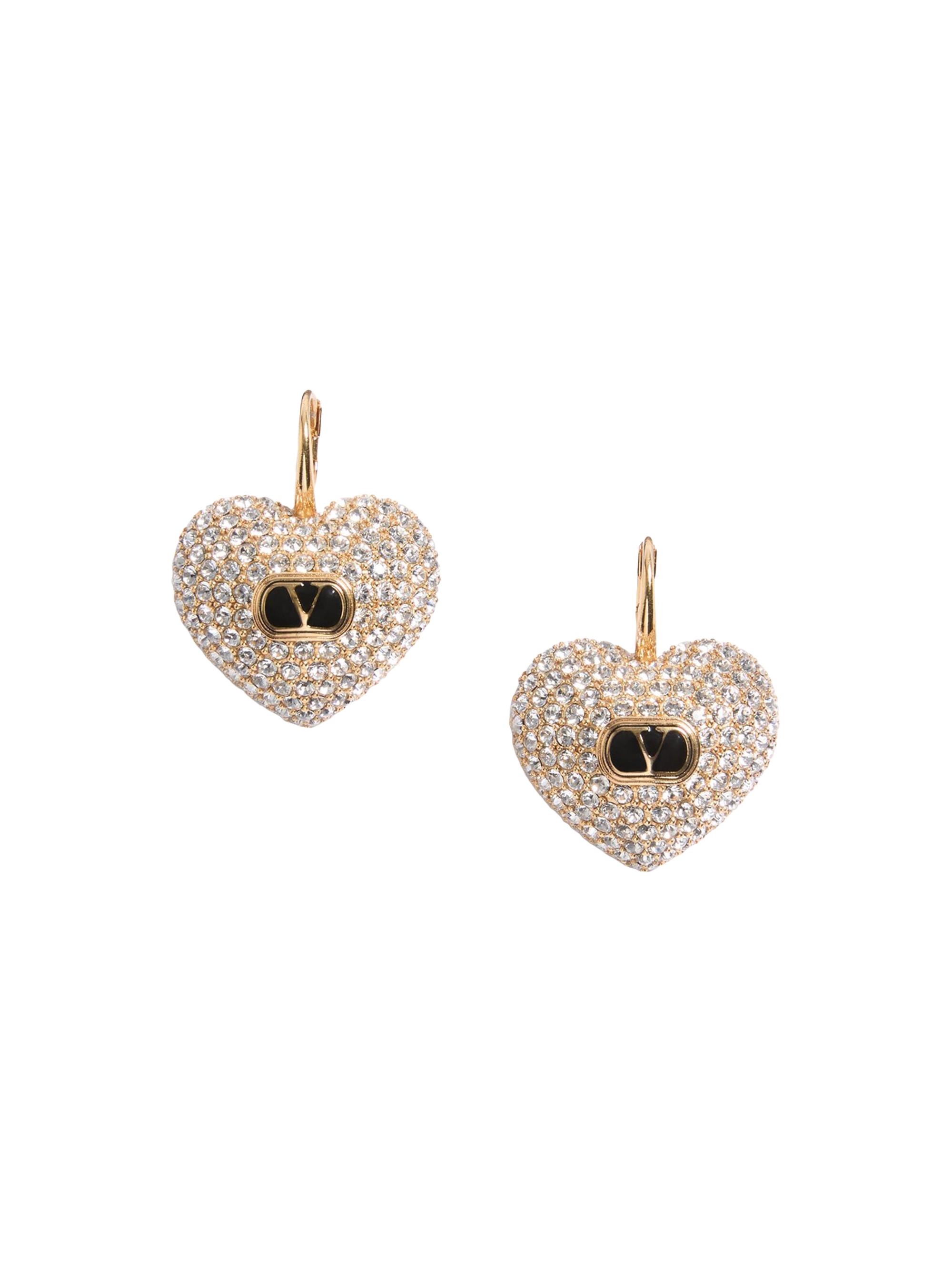 Valentino Garavani Women's Coeur Royal Metal, Enamel And Swarovski Crystal Earrings - Gold Crystal