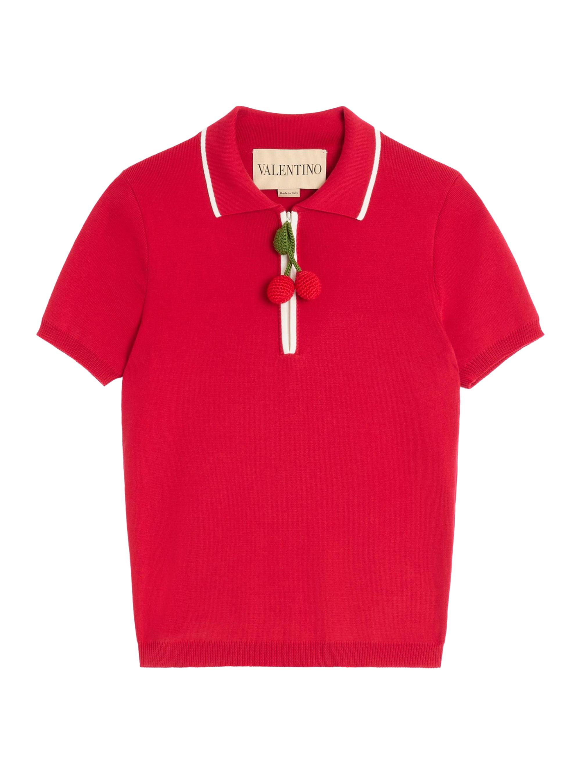 Valentino Garavani Women's Cotton Top with Cherry - Paris