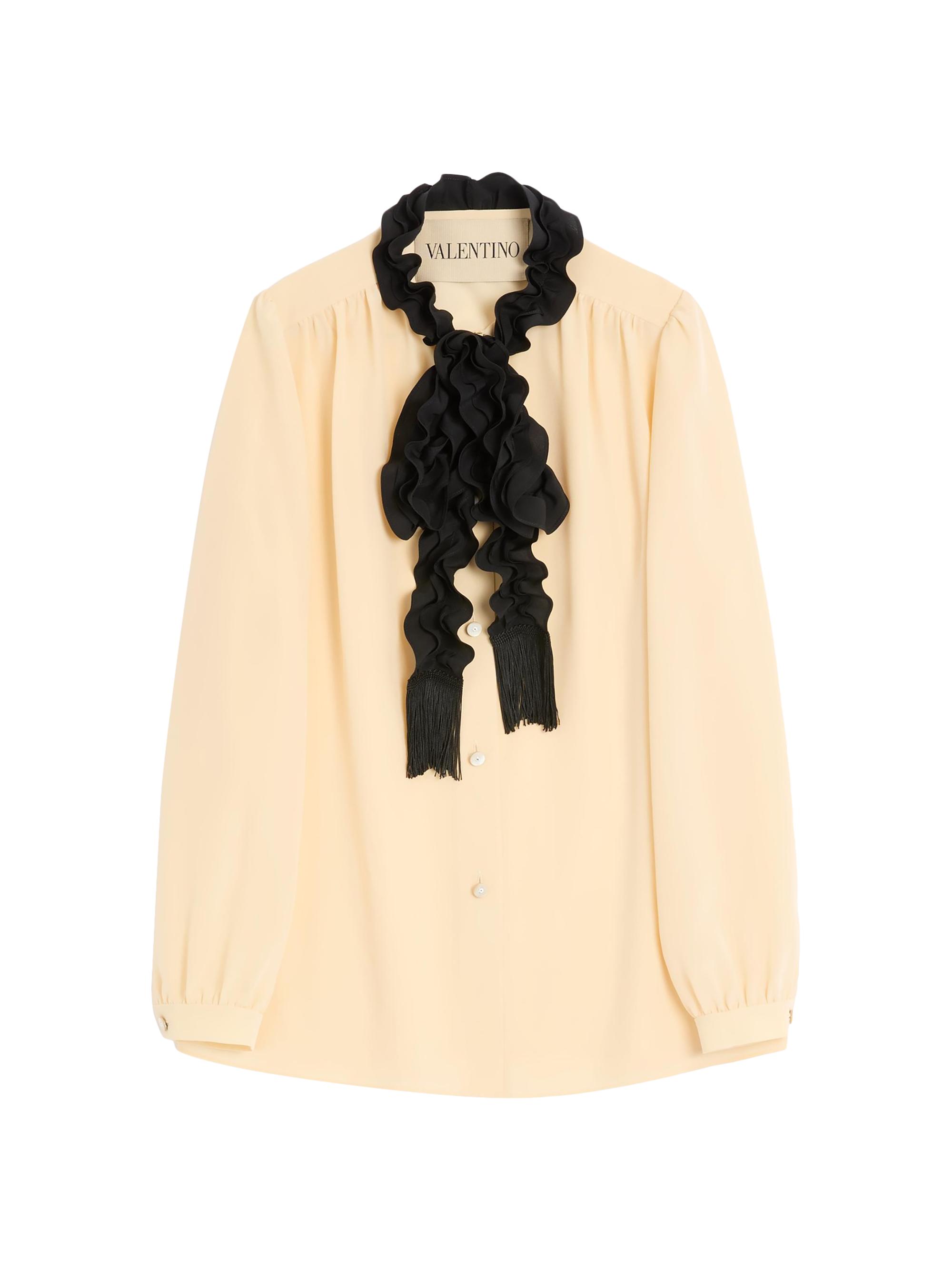 Valentino Garavani Women's Crepe De Chine Shirt - Birch Black