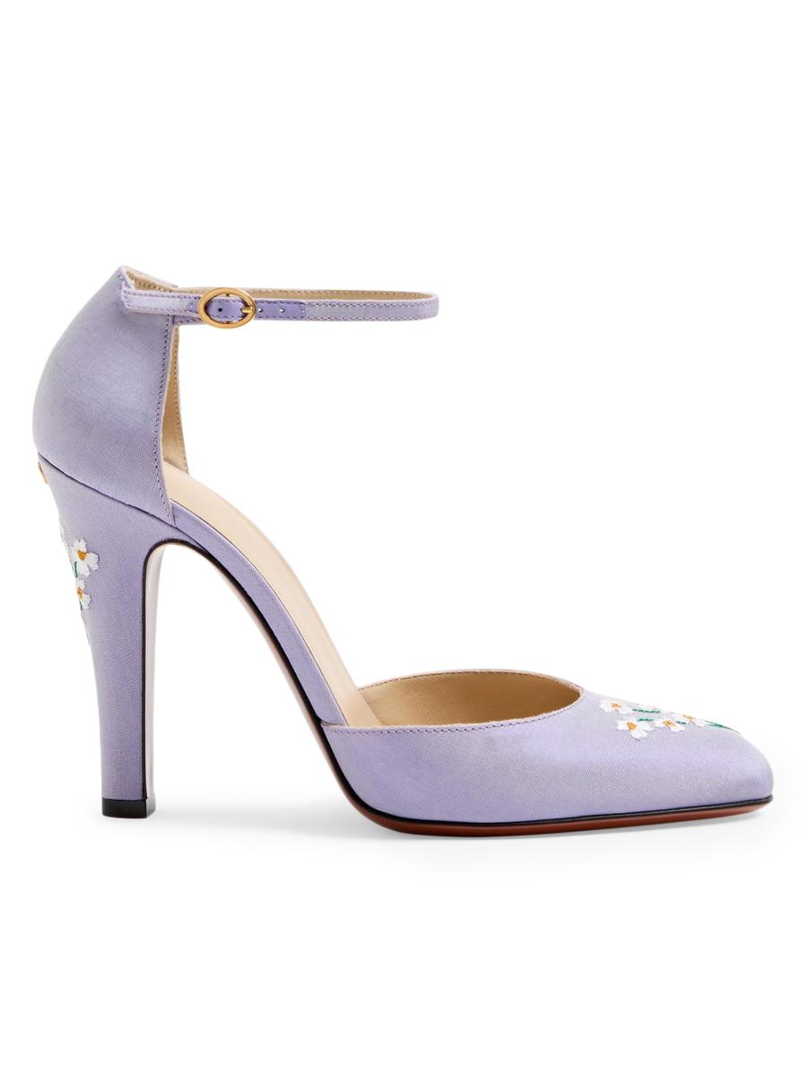 パンプス VALENTINO GARAVANI HI DOLLY EMBROIDERED PUMPS Hi Dolly Fabric Pumps With Floral Embroidery 105mm for Woman