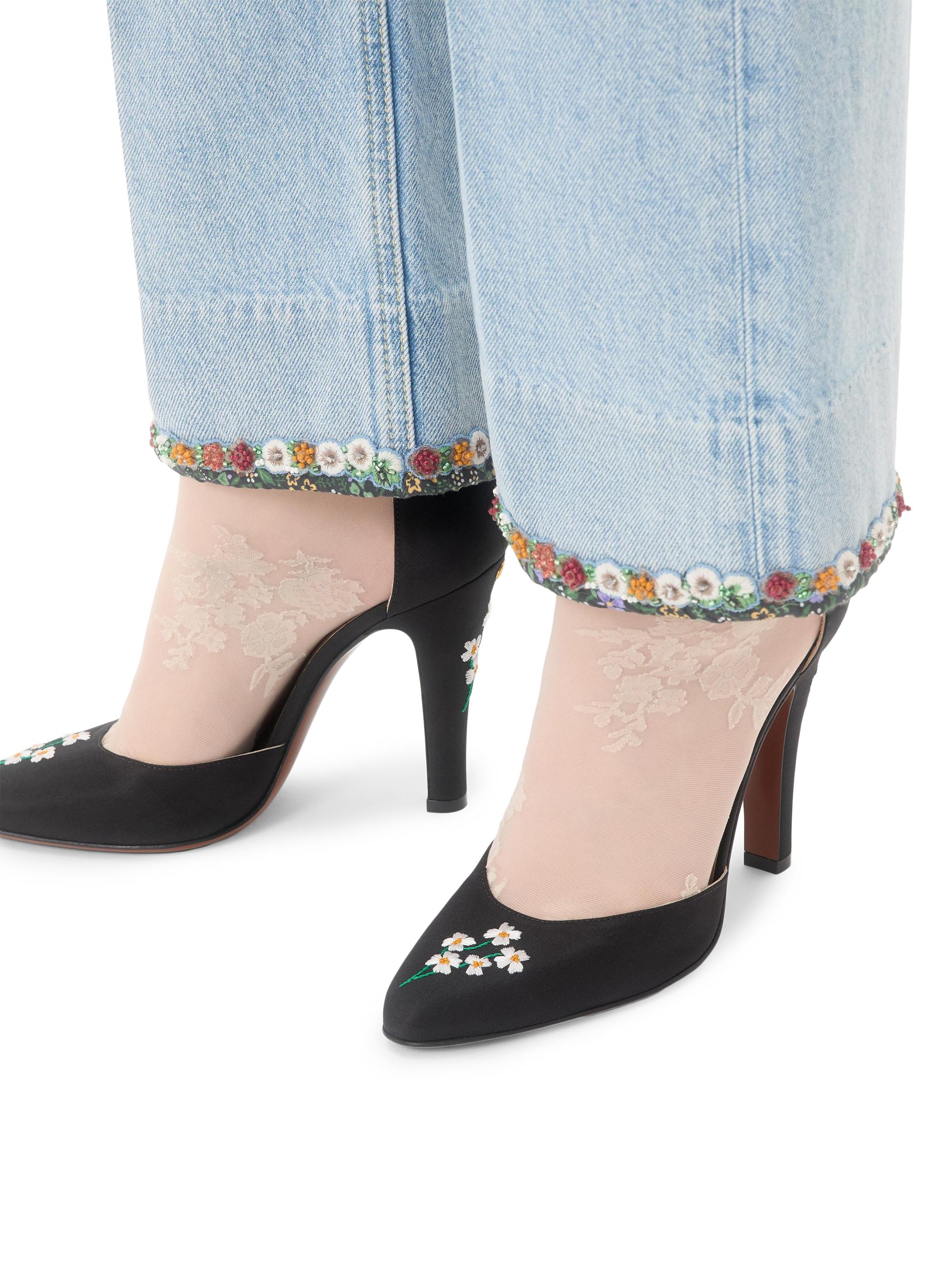 Valentino Garavani Hi Dolly Fabric 105MM Pumps with Floral