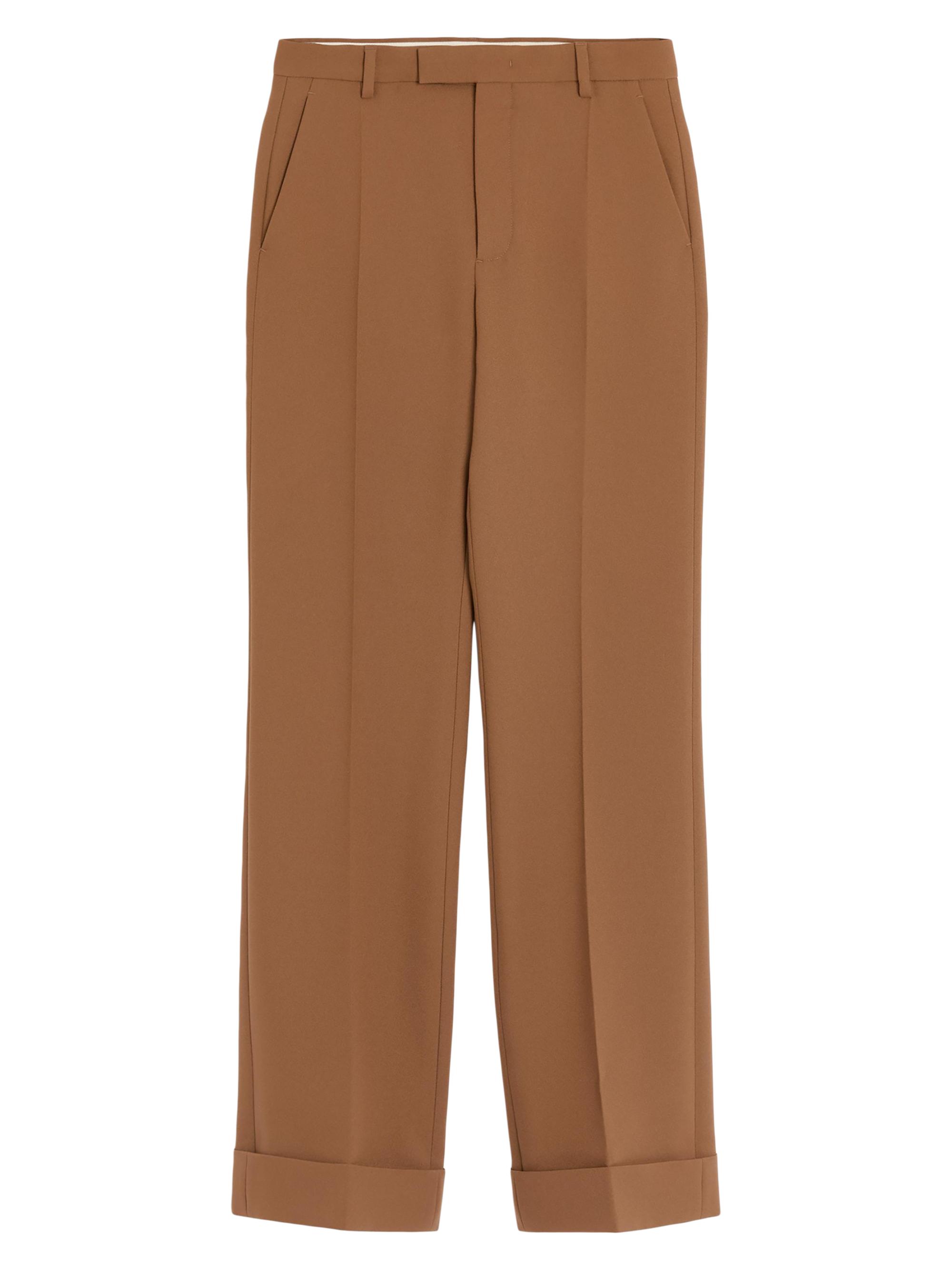 Valentino Garavani Men's Nylon Cuffed Gabardine Pants - Nut