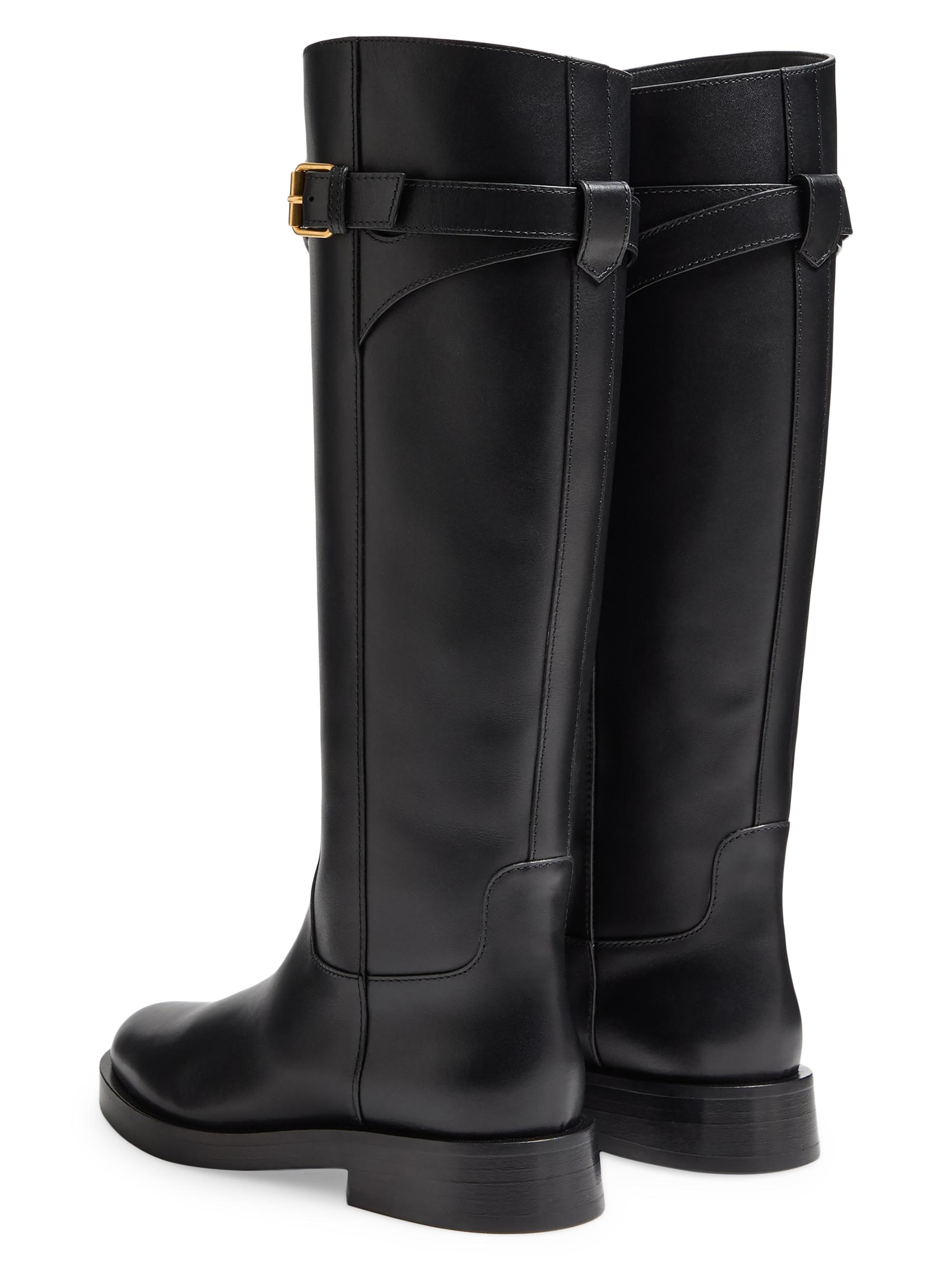 VLOGO SIGNATURE BLACK CALFSKIN ANKLE BOOT 30MM