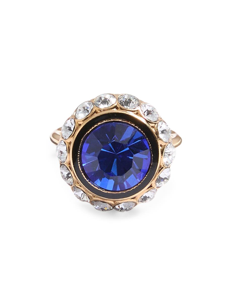 Valentino Garavani Women's Vlogo Signature Ring In Metal, Enamel And Crystals In Multi