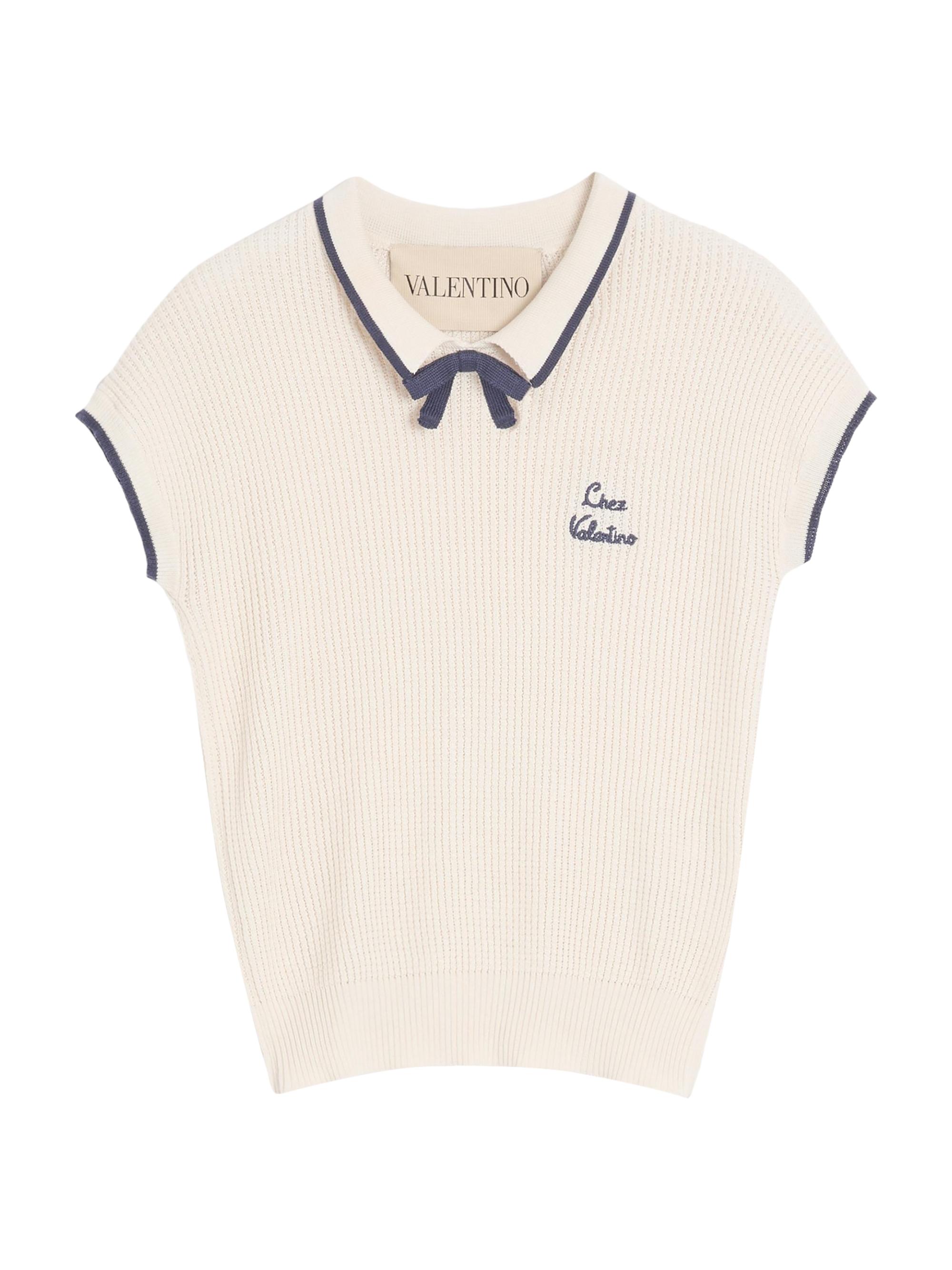 Valentino Garavani Women's Cotton Top - Birch Provence Blue