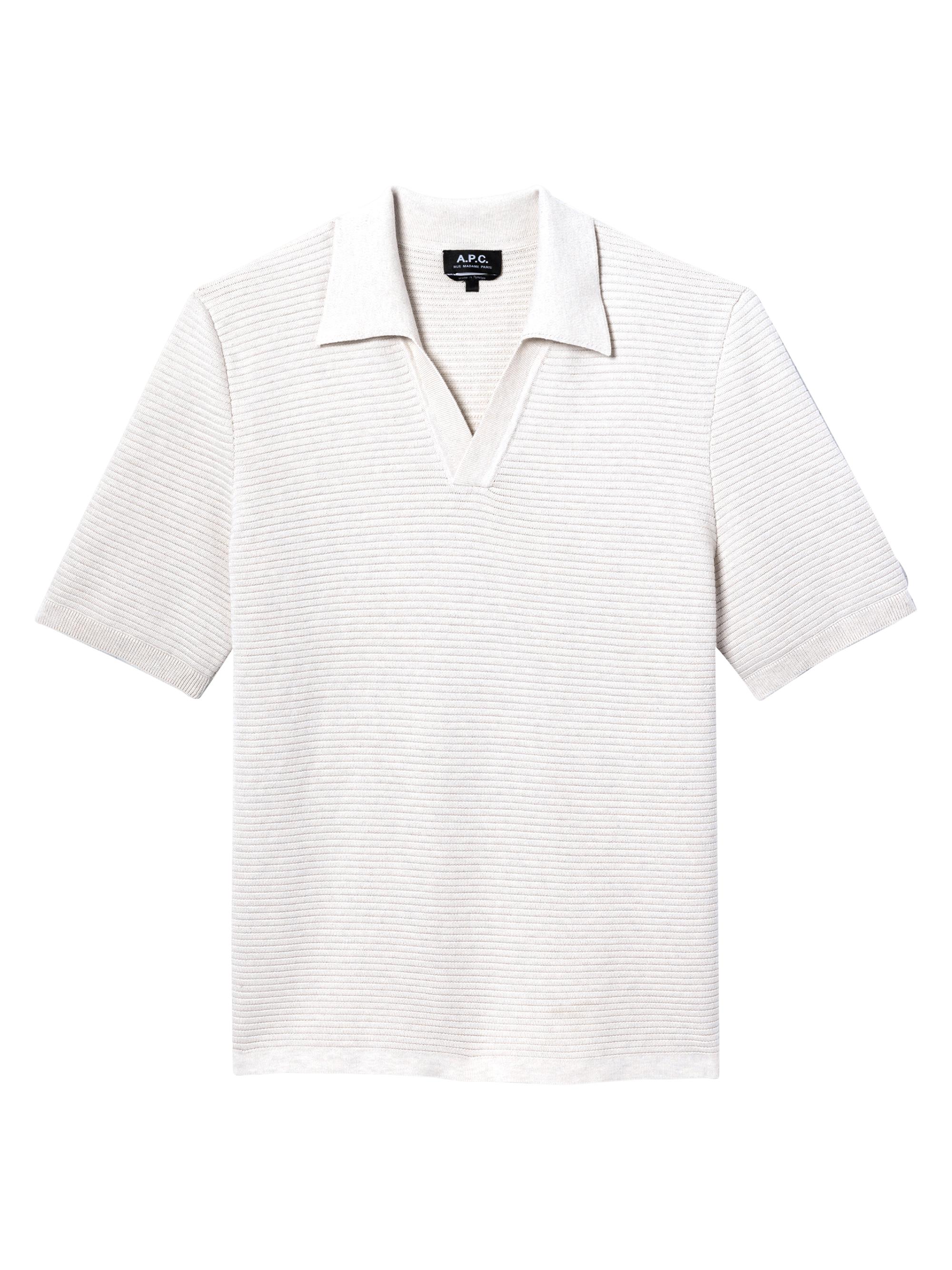 A.P.C. Men's Livio Polo Shirt - Ecru