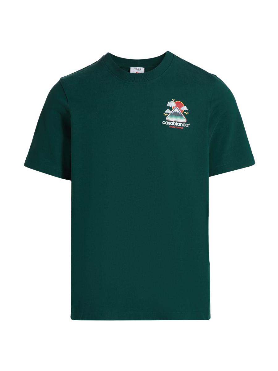 Tシャツ・カットソー Casablanca MONTAGNE ONDULEE SCREEN TSHIRT Casablanca Montagne Ondulée Screen-Printed T-Shirt | Saks