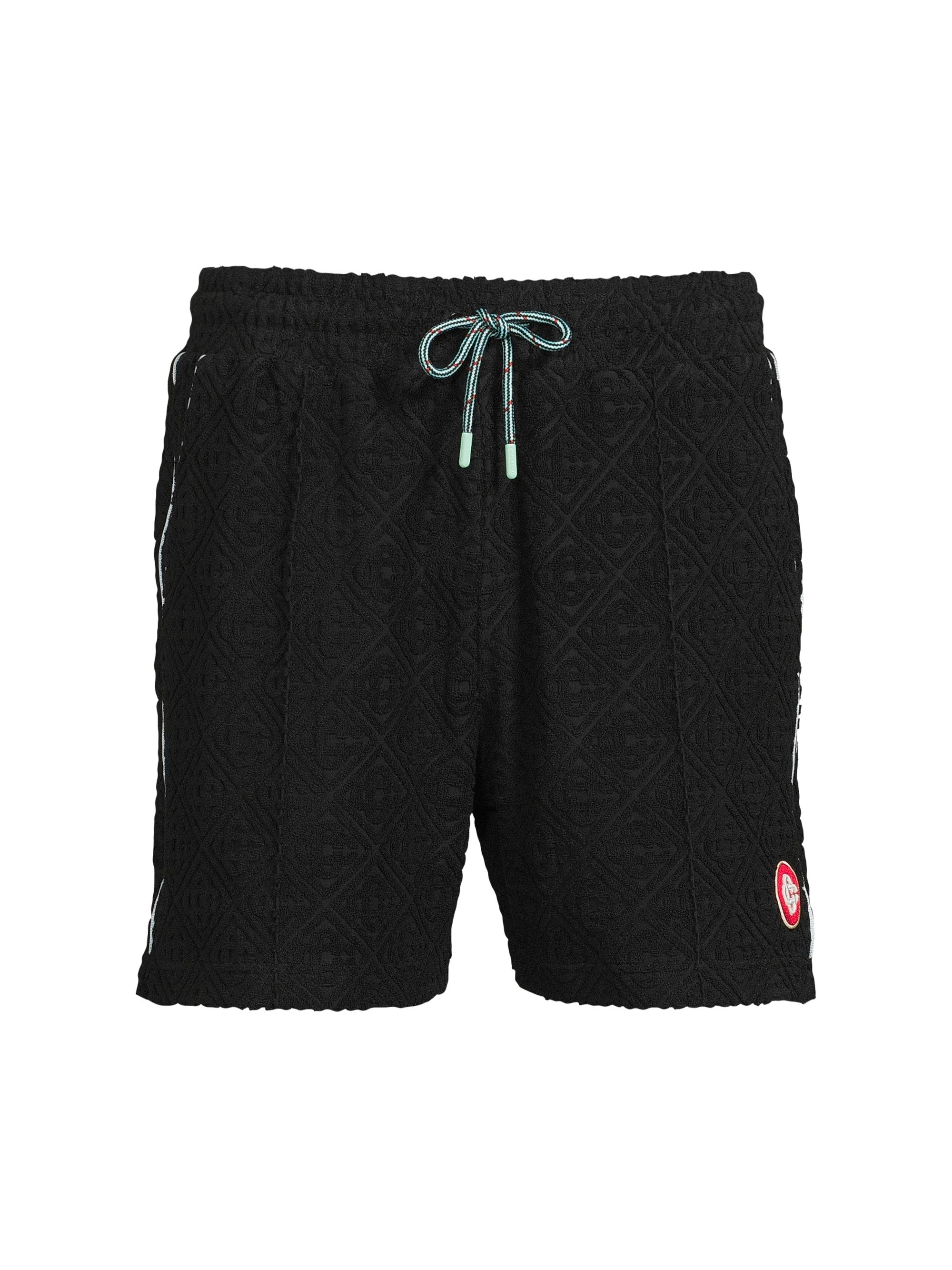 Casablanca Men's Monogram Jacquard Towelling Shorts - Black