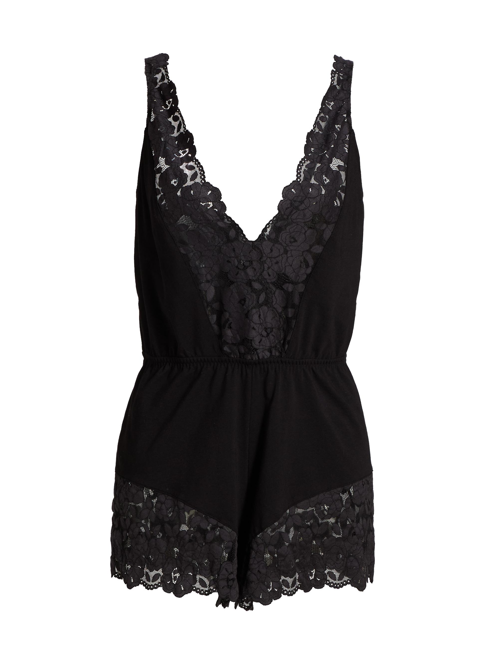 Cosabella Women's Romanza Sleep Romper - Black