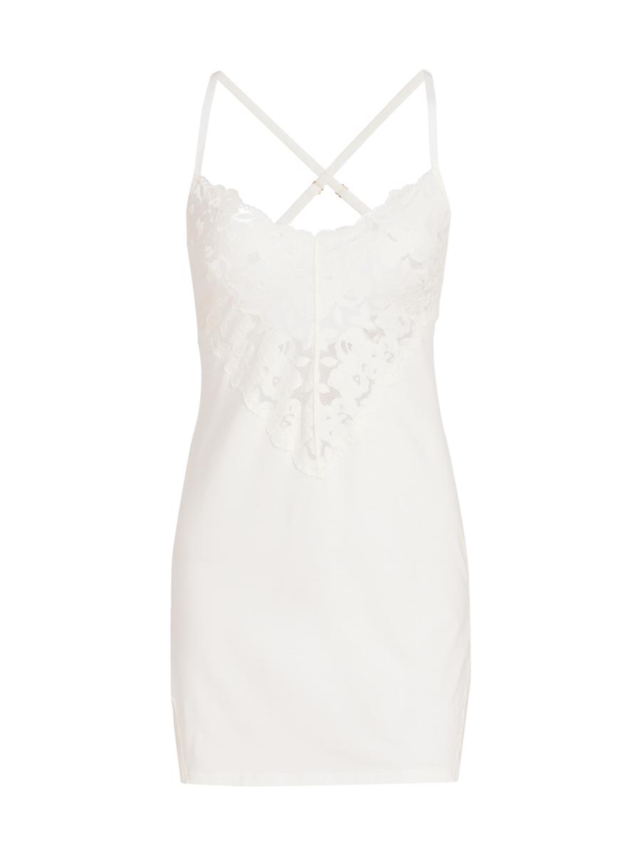 Cosabella Women's Romanza Inset Lace Cotton Slipdress