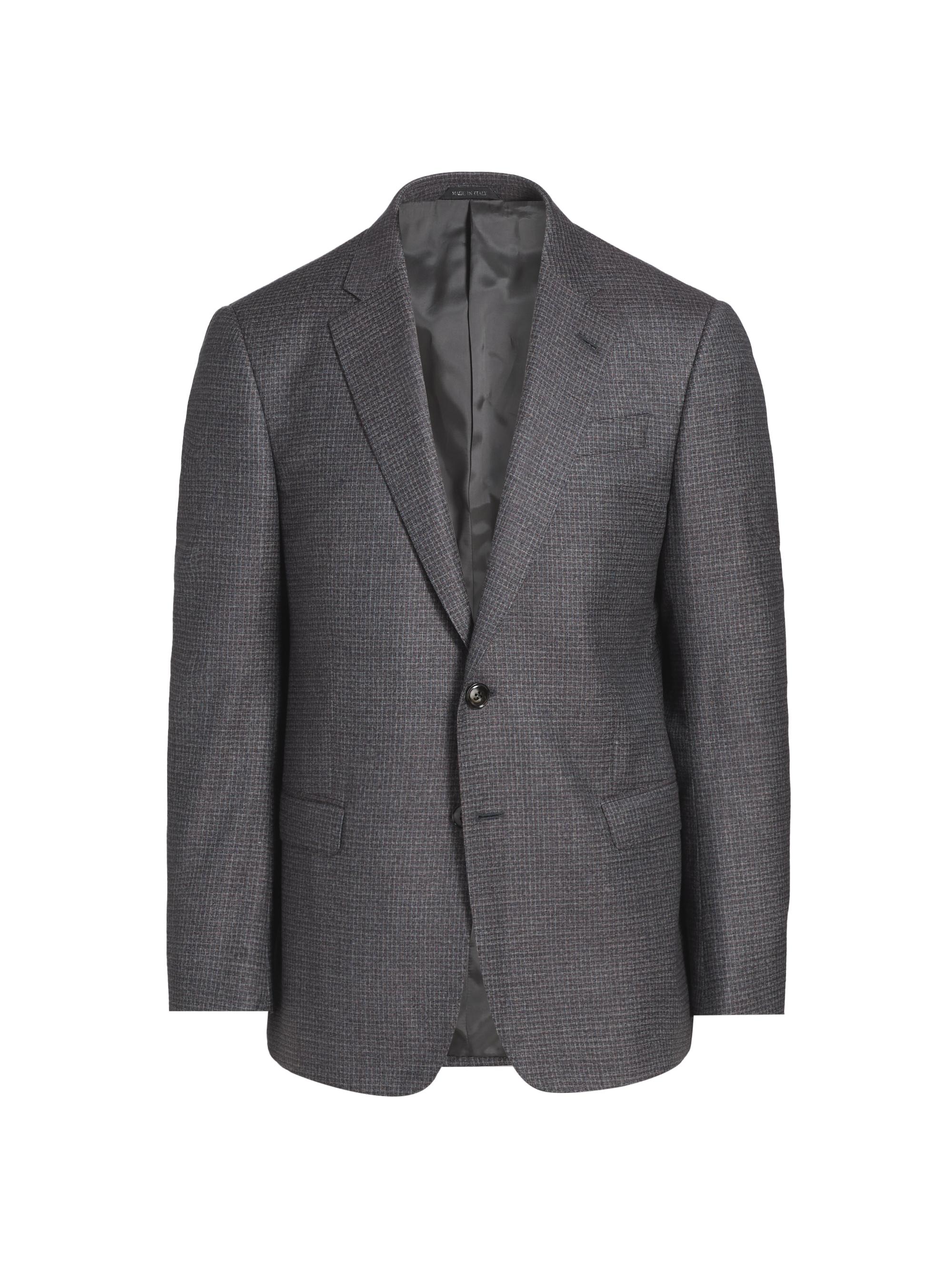 Giorgio Armani Plaid Wool Single-Breasted Jacket | Saks Fifth Avenue