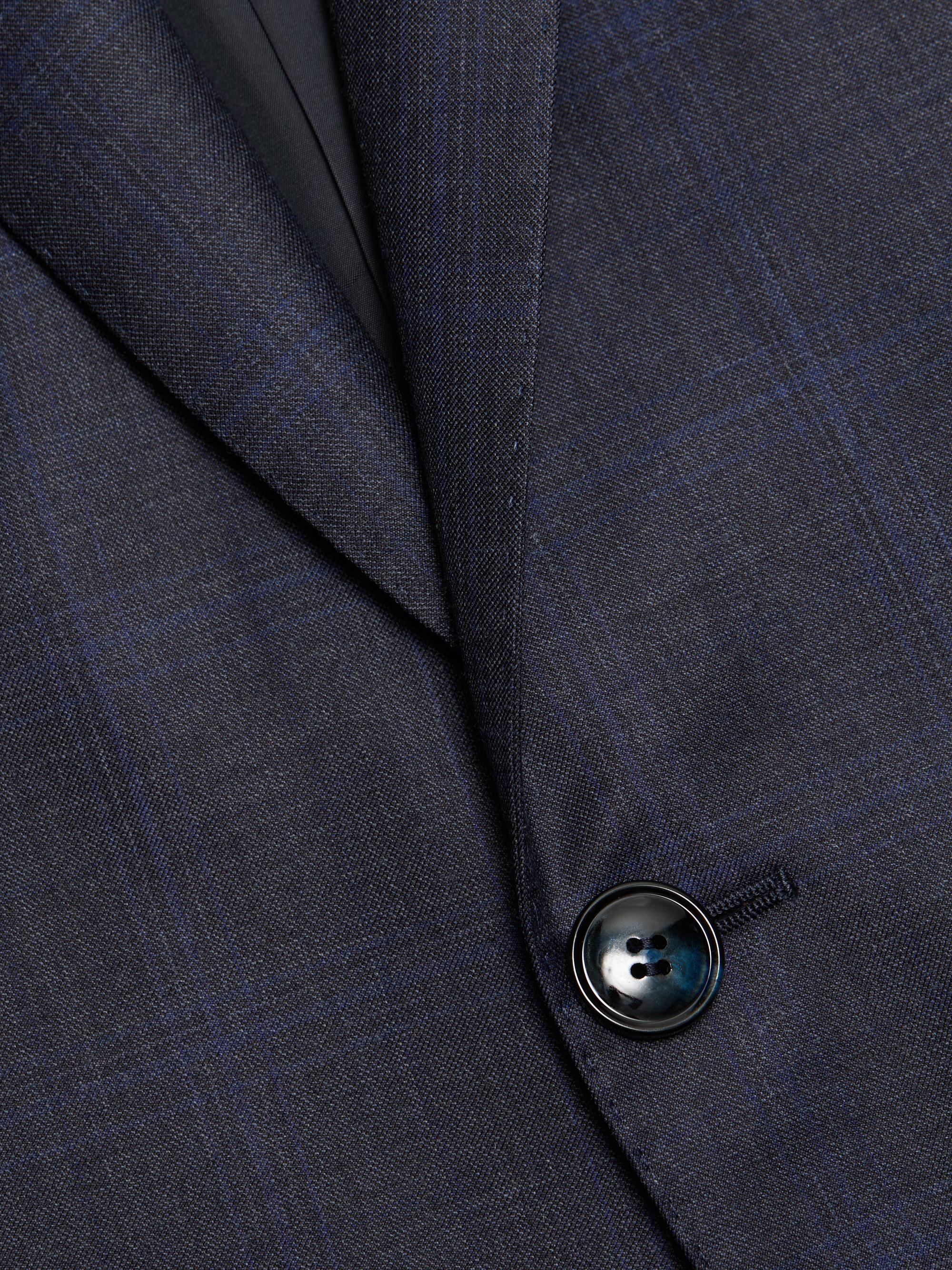 Giorgio Armani Men's Windowpane Plaid Wool-Silk Suit - Dark Blue | Thumbnail 7