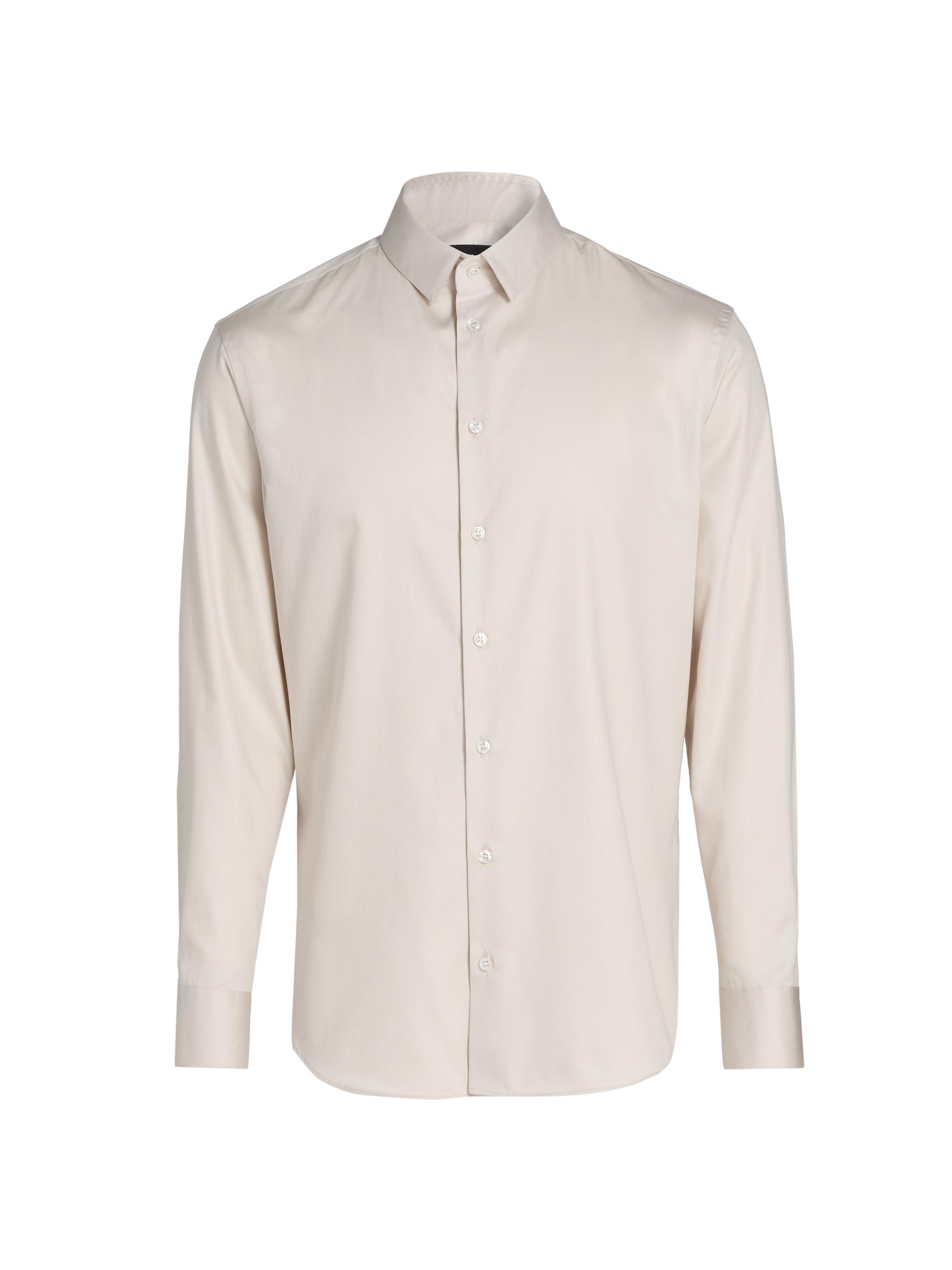 Giorgio Armani Men's Cotton Sport Shirt - Tan